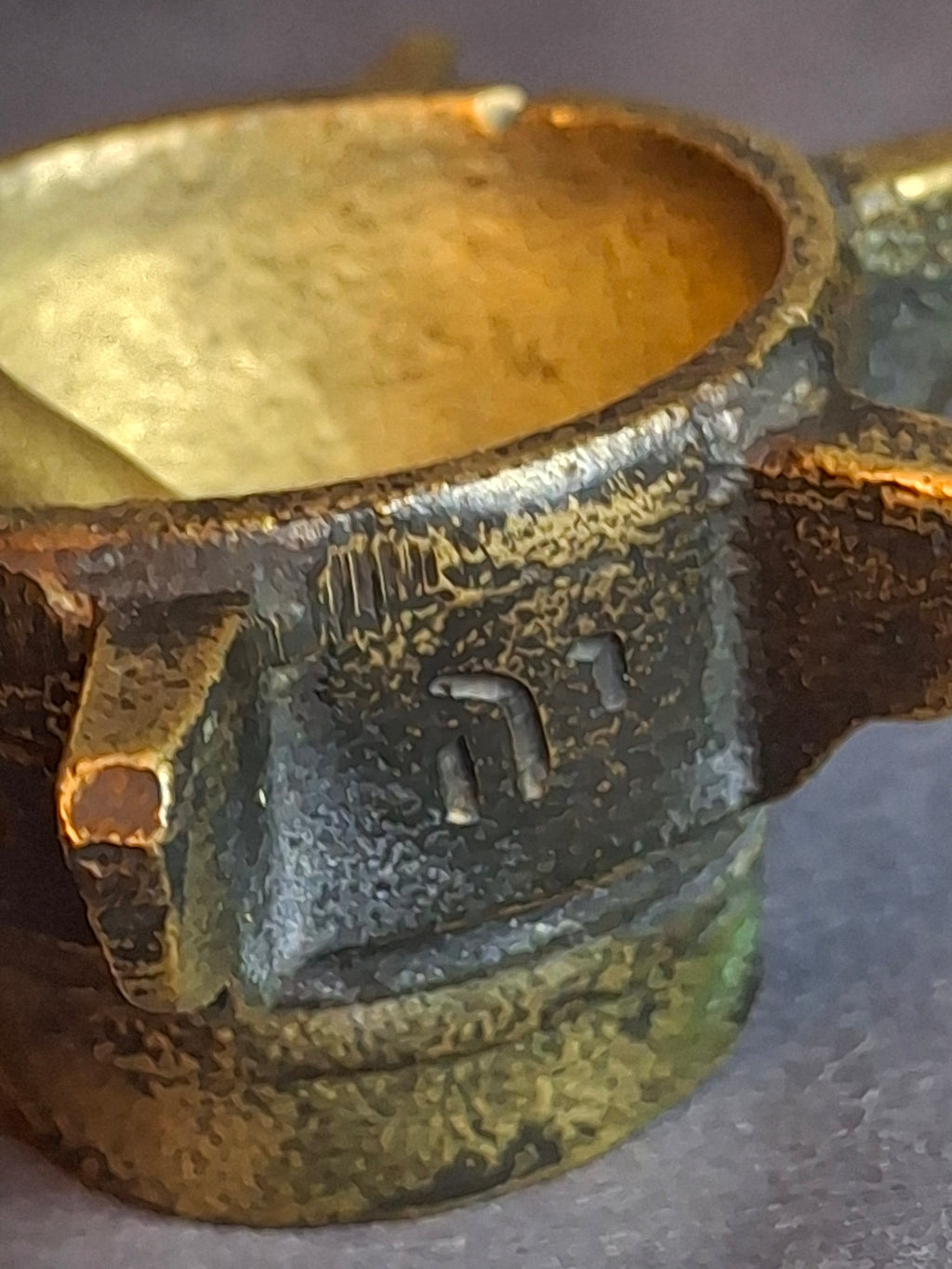 Museum-Grade Kabbalistic Assemblage: 18thC Inscribed Healing Mortar, AGLA Amulet Tray & Travel Shabbat Candlesticks