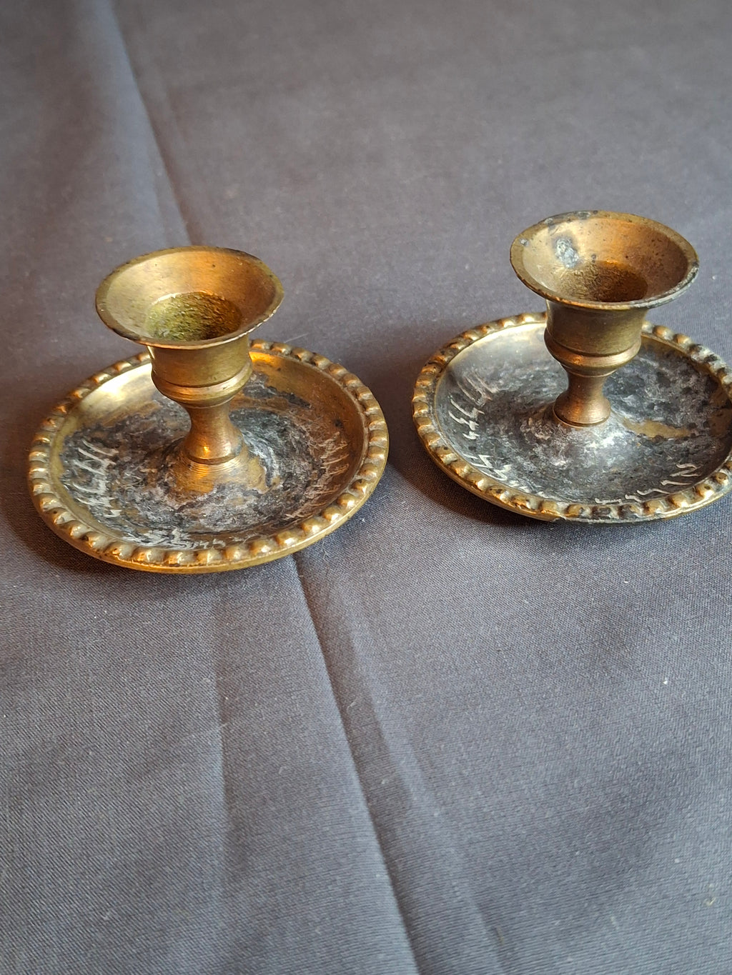 Museum-Grade Kabbalistic Assemblage: 18thC Inscribed Healing Mortar, AGLA Amulet Tray & Travel Shabbat Candlesticks