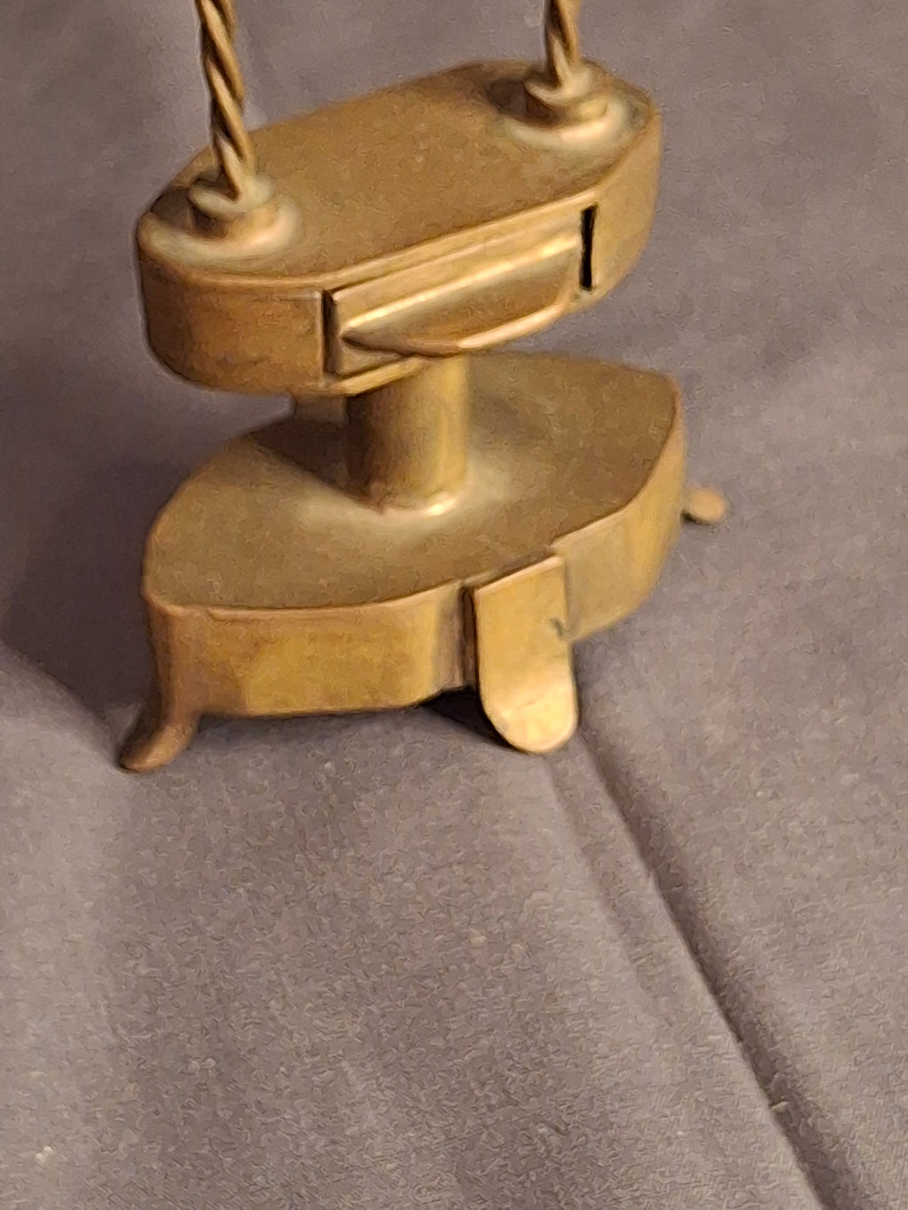 Rare 18thC Antique Brass Havdalah Compendium Spice Box Tower Adjustable Candle