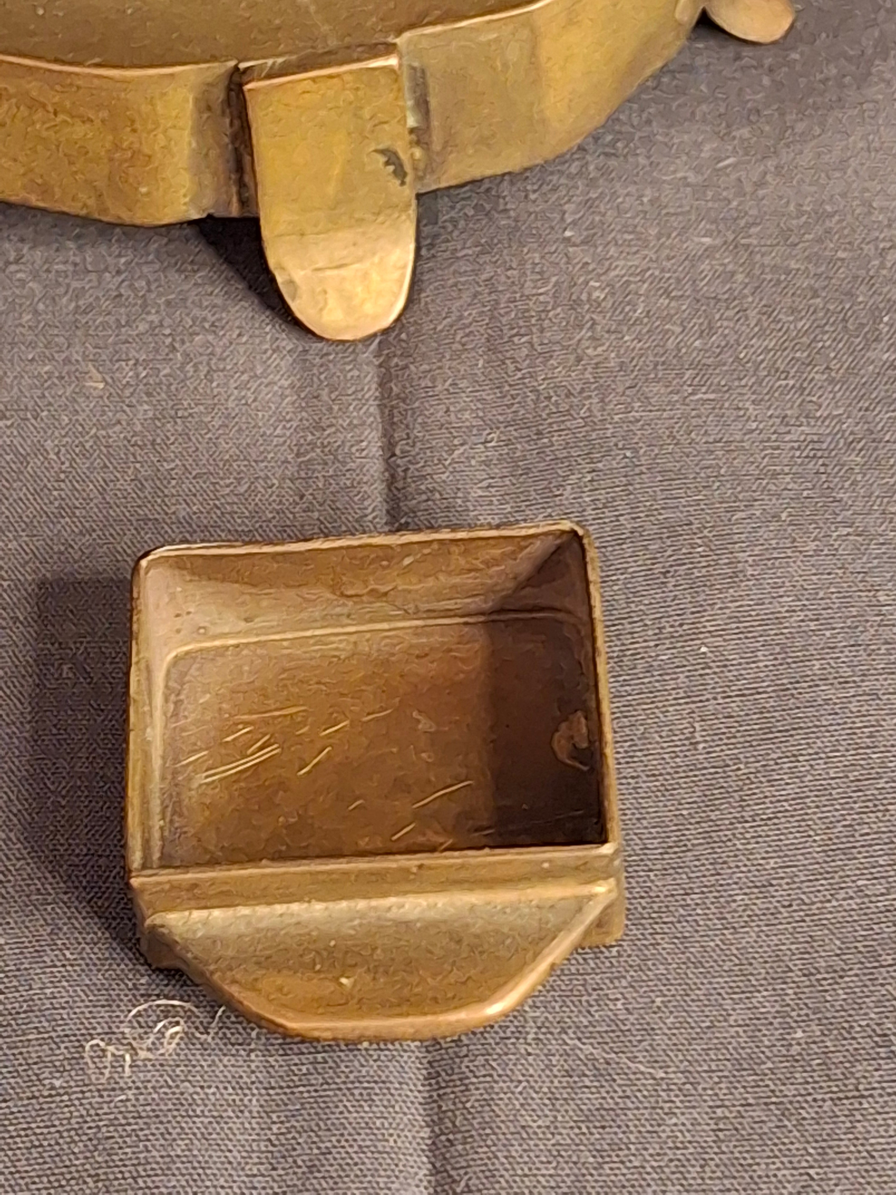 Rare 18thC Antique Brass Havdalah Compendium Spice Box Tower Adjustable Candle