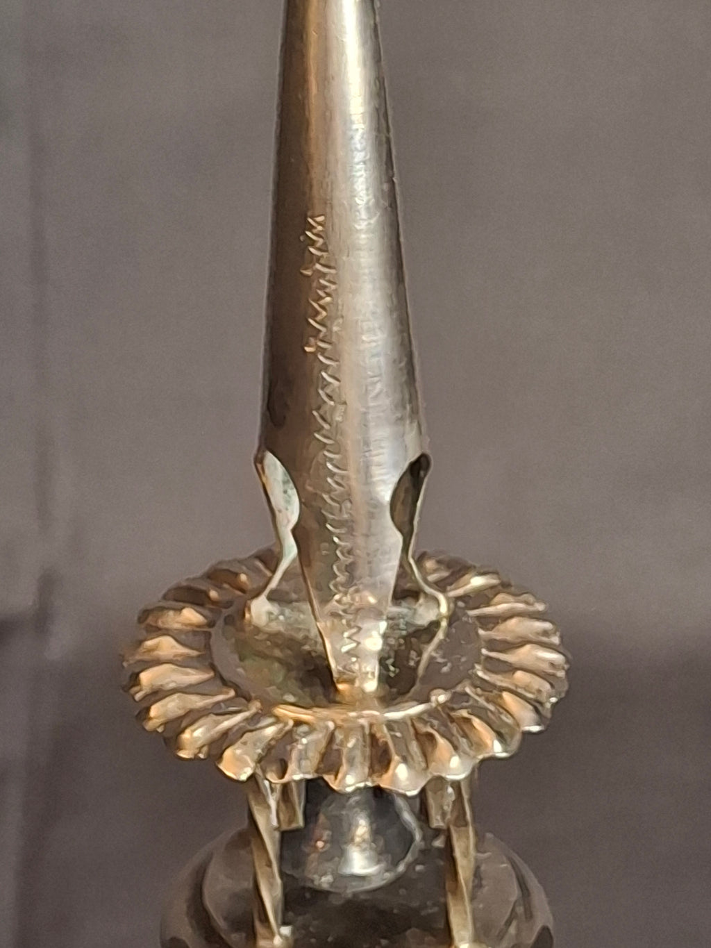 Antique 1860 Warsaw Silver Besamim Spice Tower - L. Gold Workshop - Rare Syrenka Mark