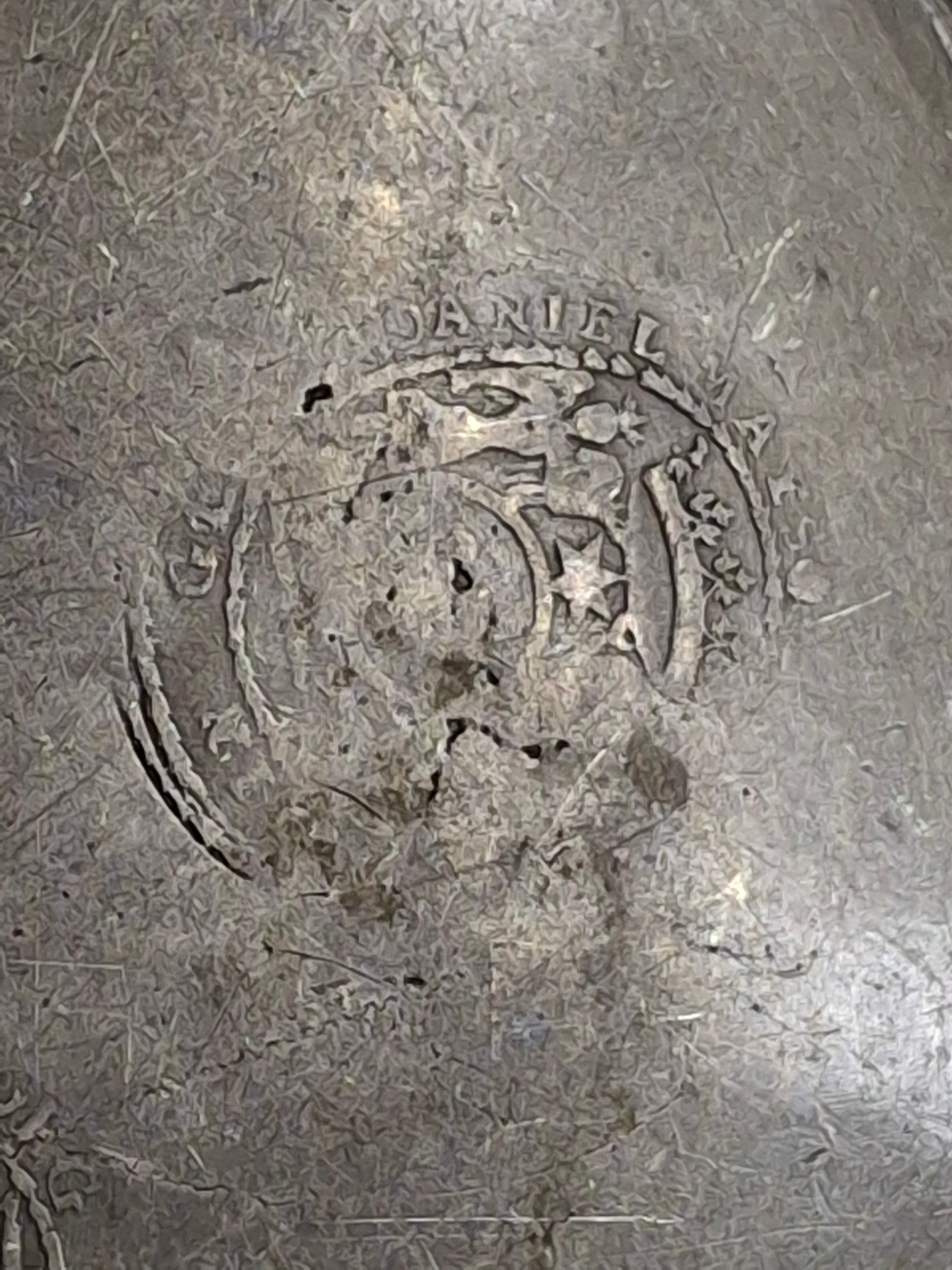 Antique 18th Century German Pewter Judaica Shallow Bowl Georg Daniel Mayse Hebrew