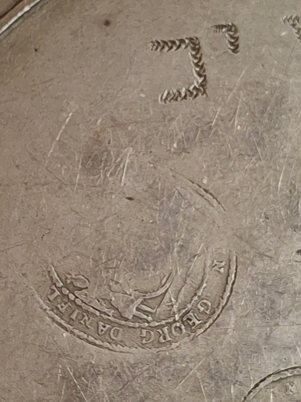 Antique 18th Century German Pewter Judaica Shallow Bowl Georg Daniel Mayse Hebrew