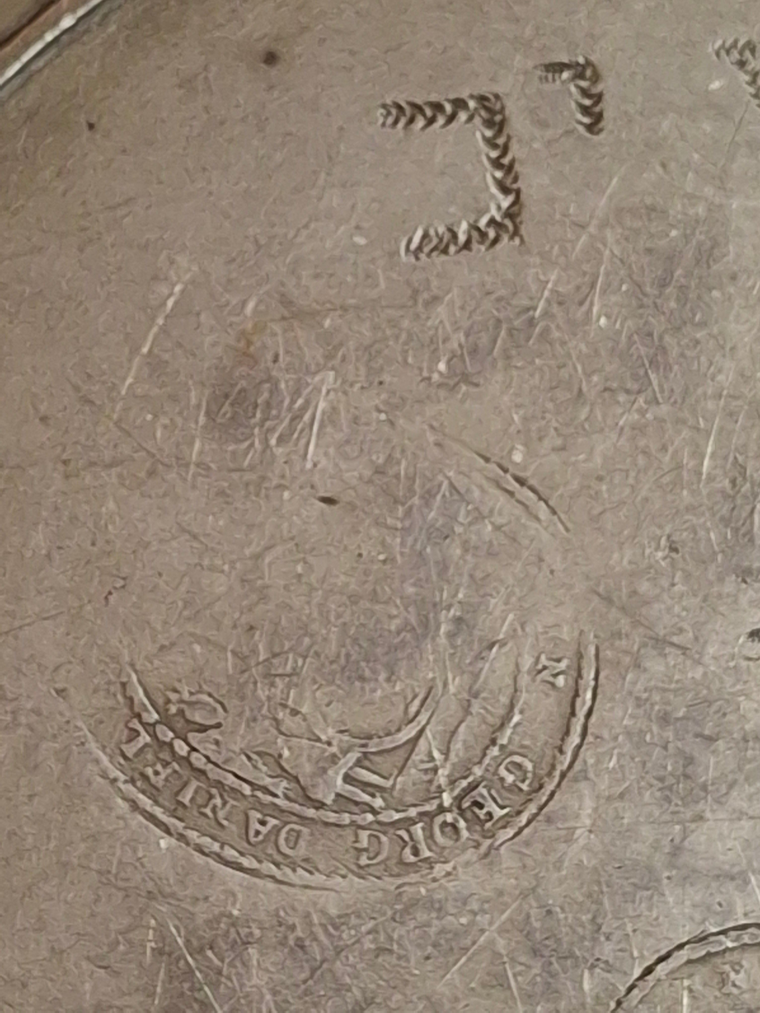 Antique 18th Century German Pewter Judaica Shallow Bowl Georg Daniel Mayse Hebrew