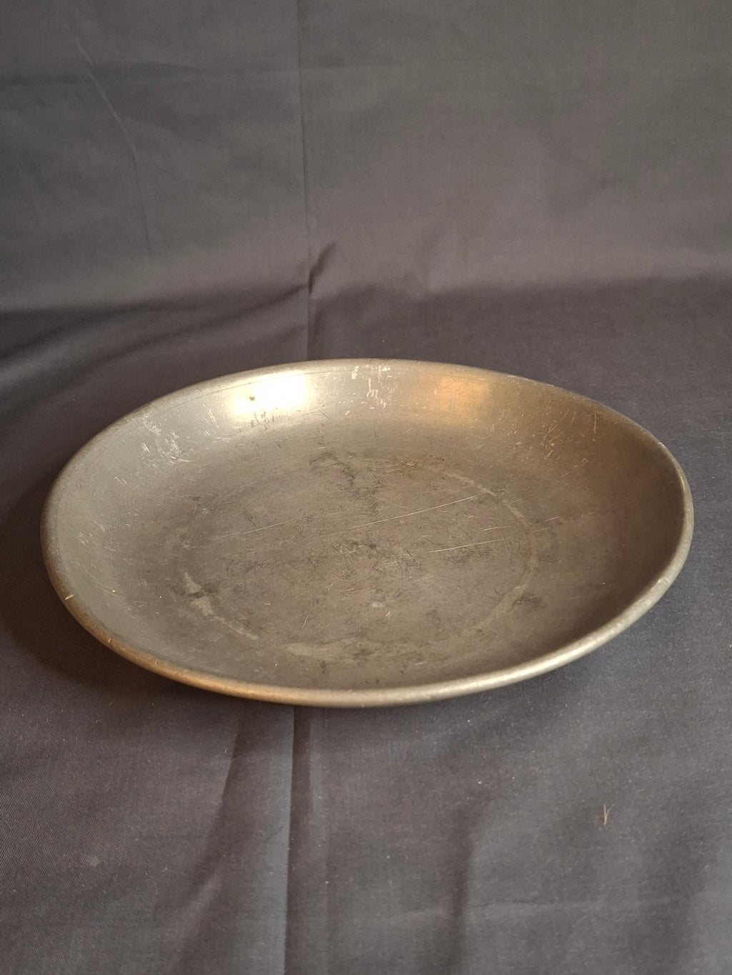 Antique 18th Century German Pewter Judaica Shallow Bowl Georg Daniel Mayse Hebrew