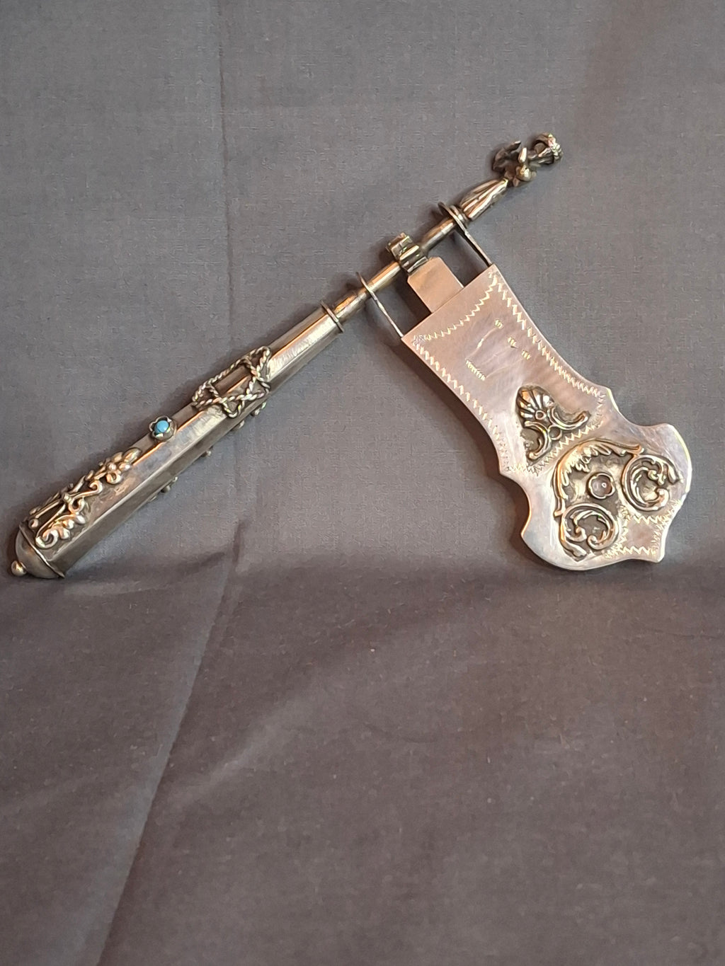 Important Antique 1894 Russian 84 Silver Purim Grogger Gragger Noise Maker Moscow Judaica