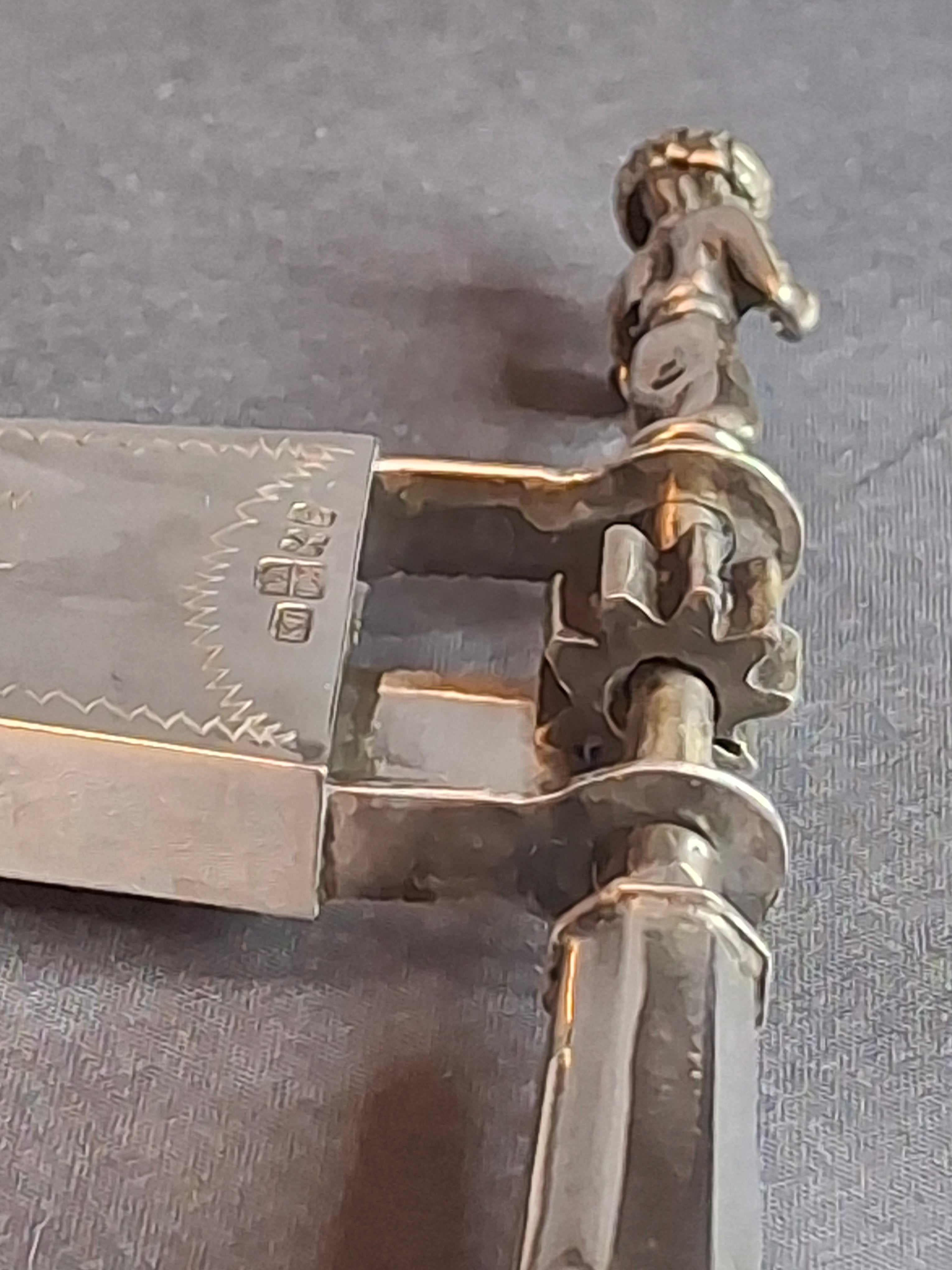 Important Antique 1894 Russian 84 Silver Purim Grogger Gragger Noise Maker Moscow Judaica