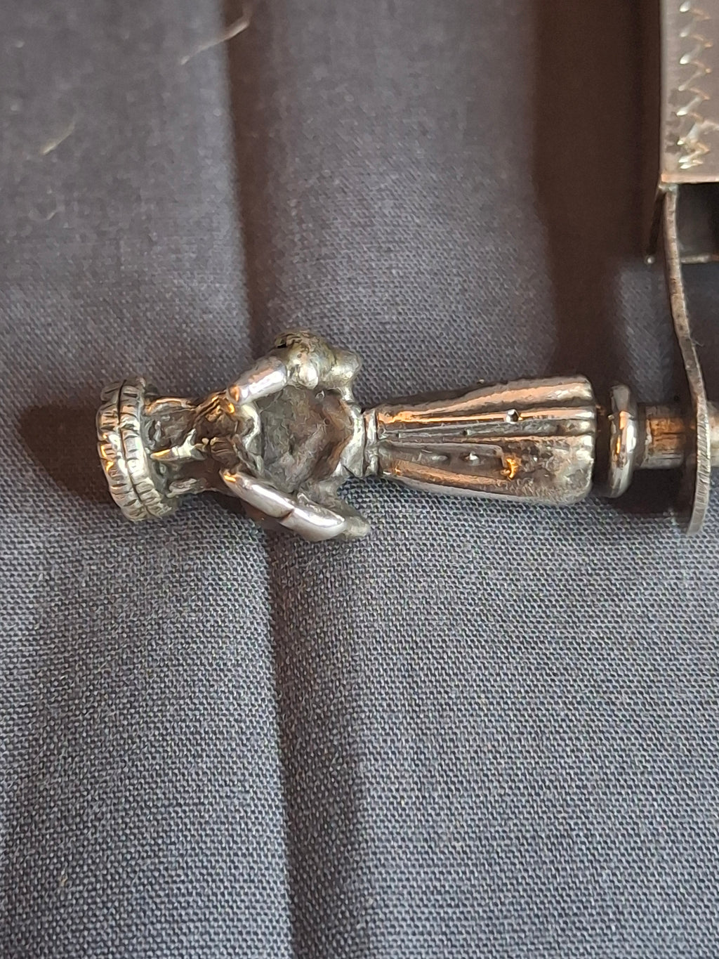 Important Antique 1894 Russian 84 Silver Purim Grogger Gragger Noise Maker Moscow Judaica
