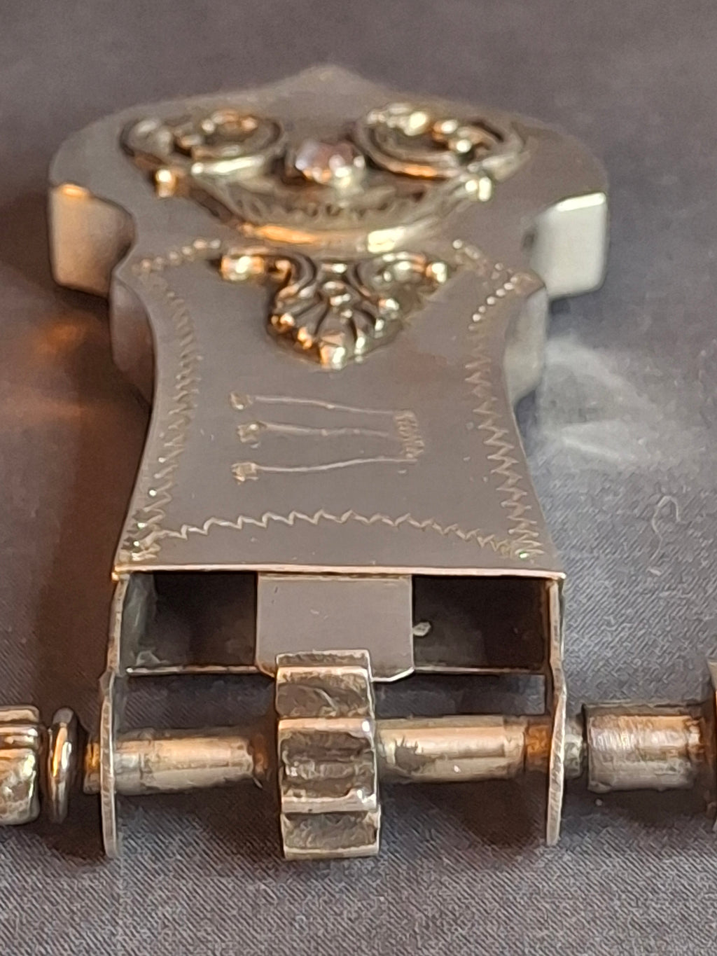 Important Antique 1894 Russian 84 Silver Purim Grogger Gragger Noise Maker Moscow Judaica