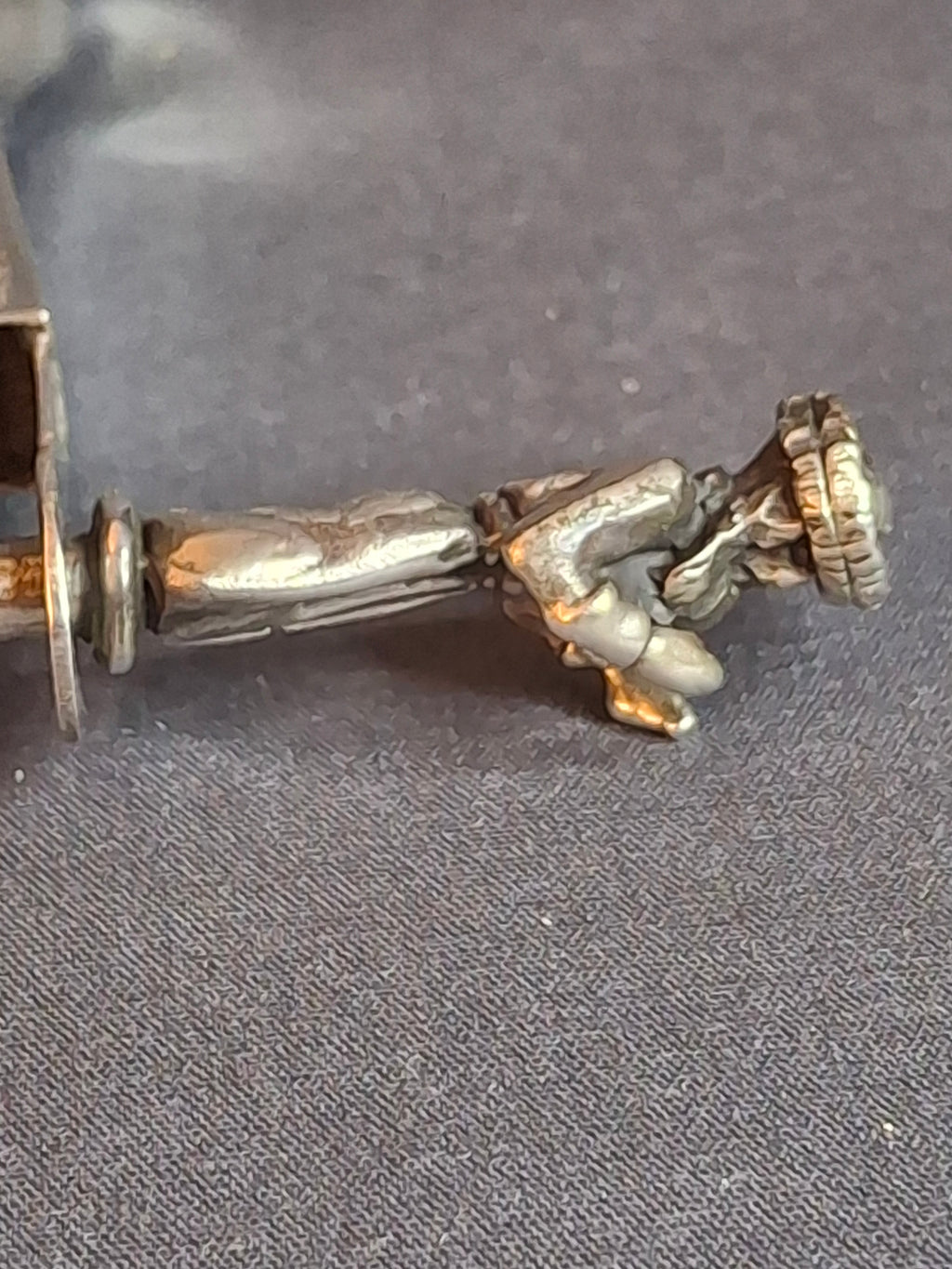 Important Antique 1894 Russian 84 Silver Purim Grogger Gragger Noise Maker Moscow Judaica