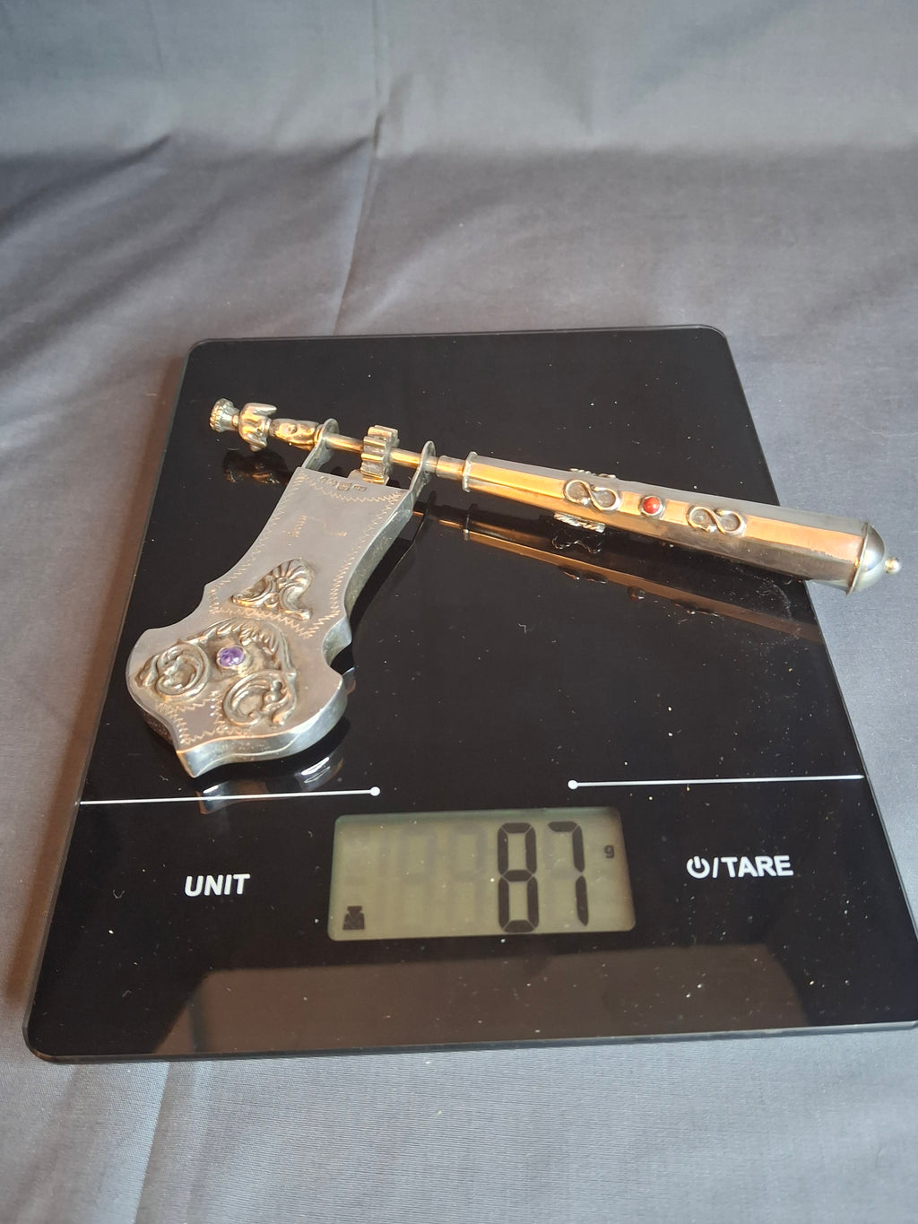 Important Antique 1894 Russian 84 Silver Purim Grogger Gragger Noise Maker Moscow Judaica