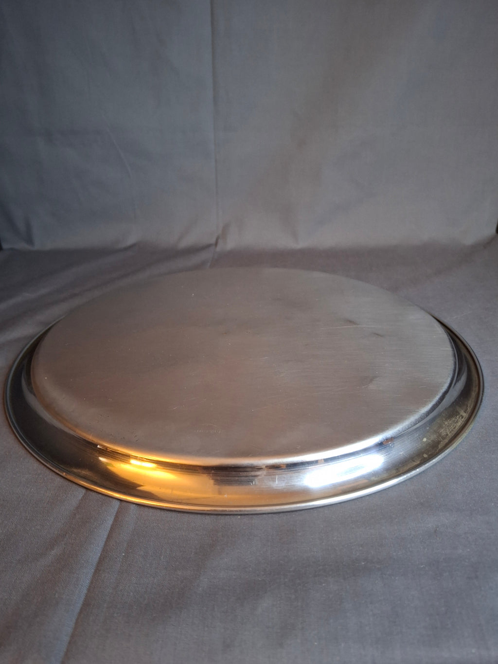 Vintage Chromium Shabbat Candle Tray Engraved Judaica Sabbath Blessing Menorah 11.5"