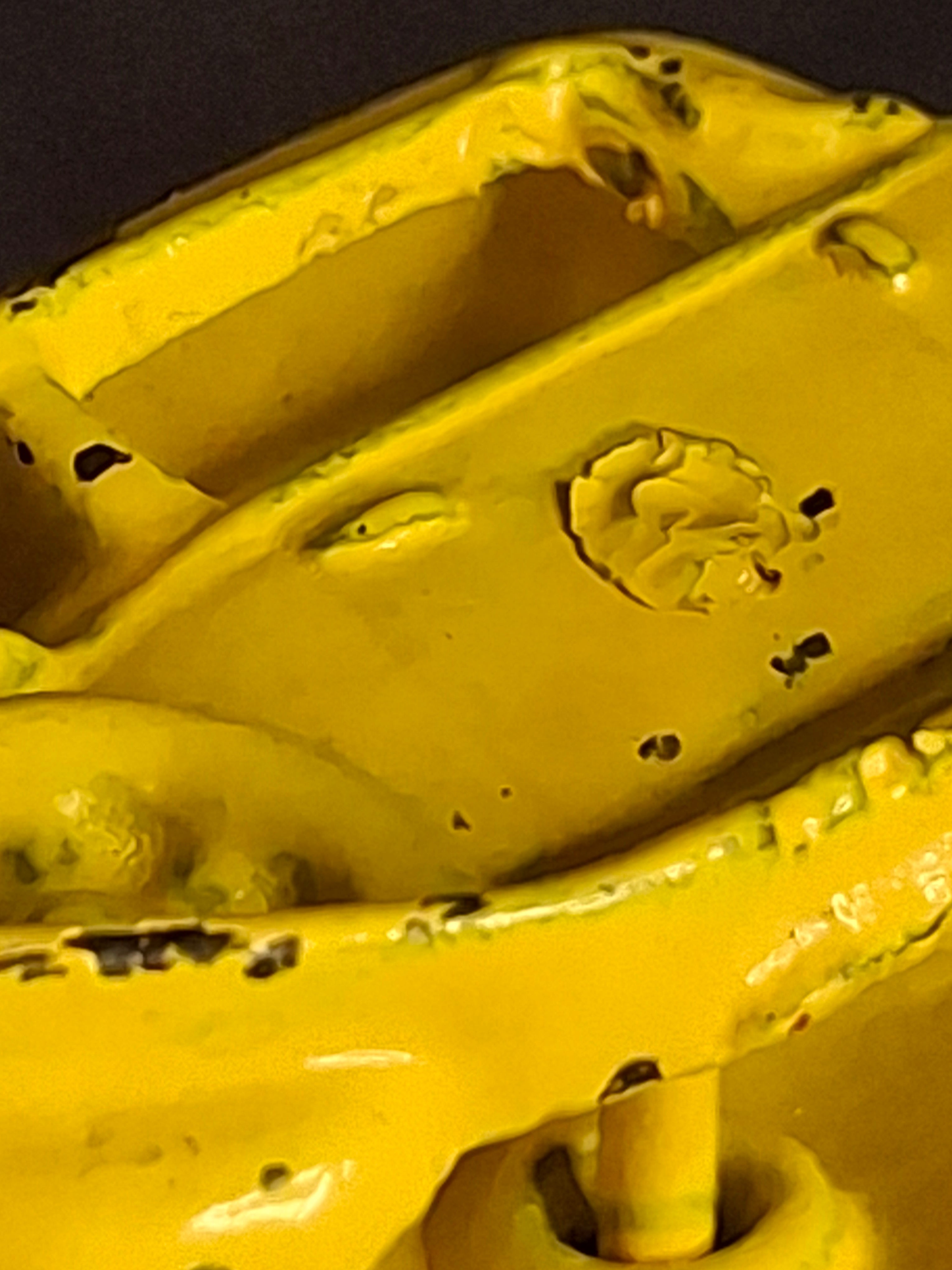 Antique A.C. Williams Cast Iron REO Royale Coupe Toy - Original Yellow Paint - Rumble Seat