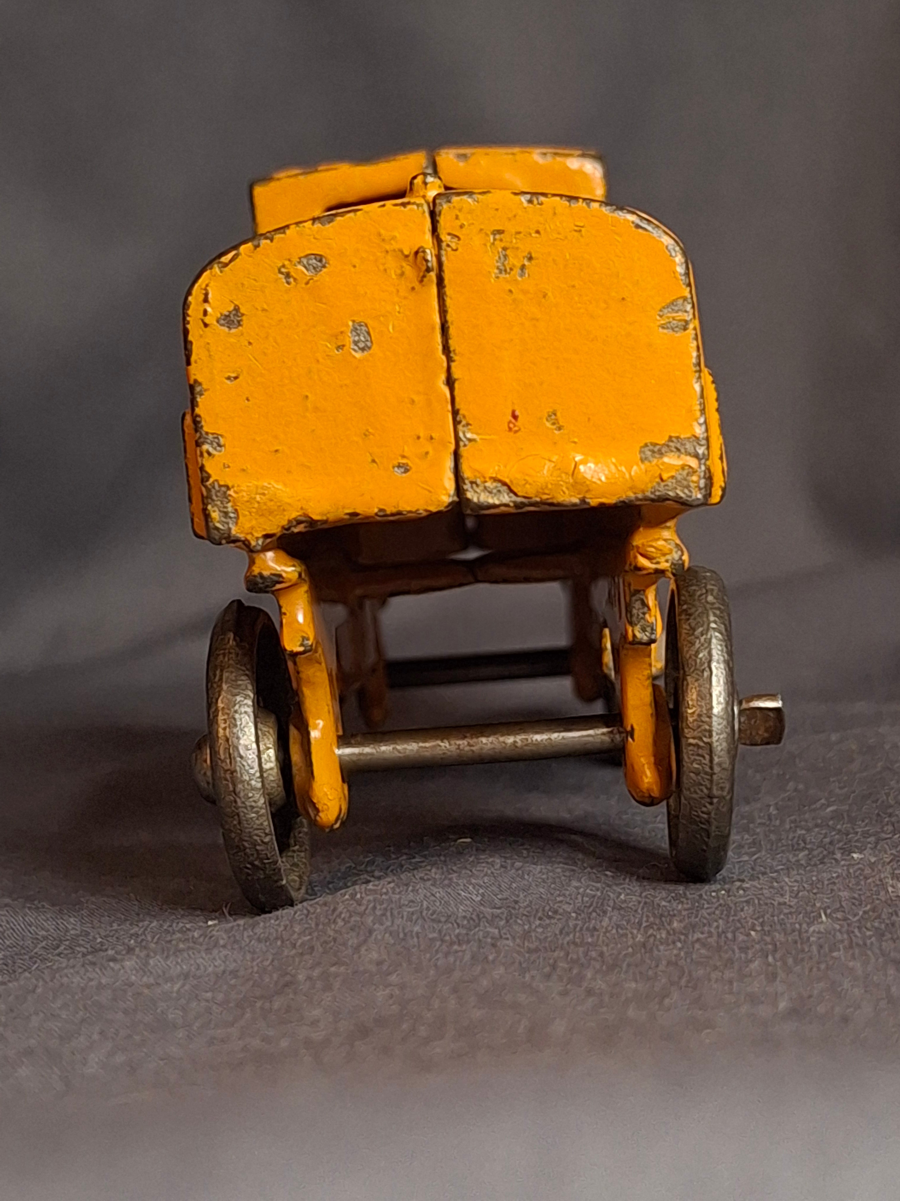 Antique Hubley Cast Iron Mack C-Cab Gas Tanker Truck - Original Orange Paint - c. 1930
