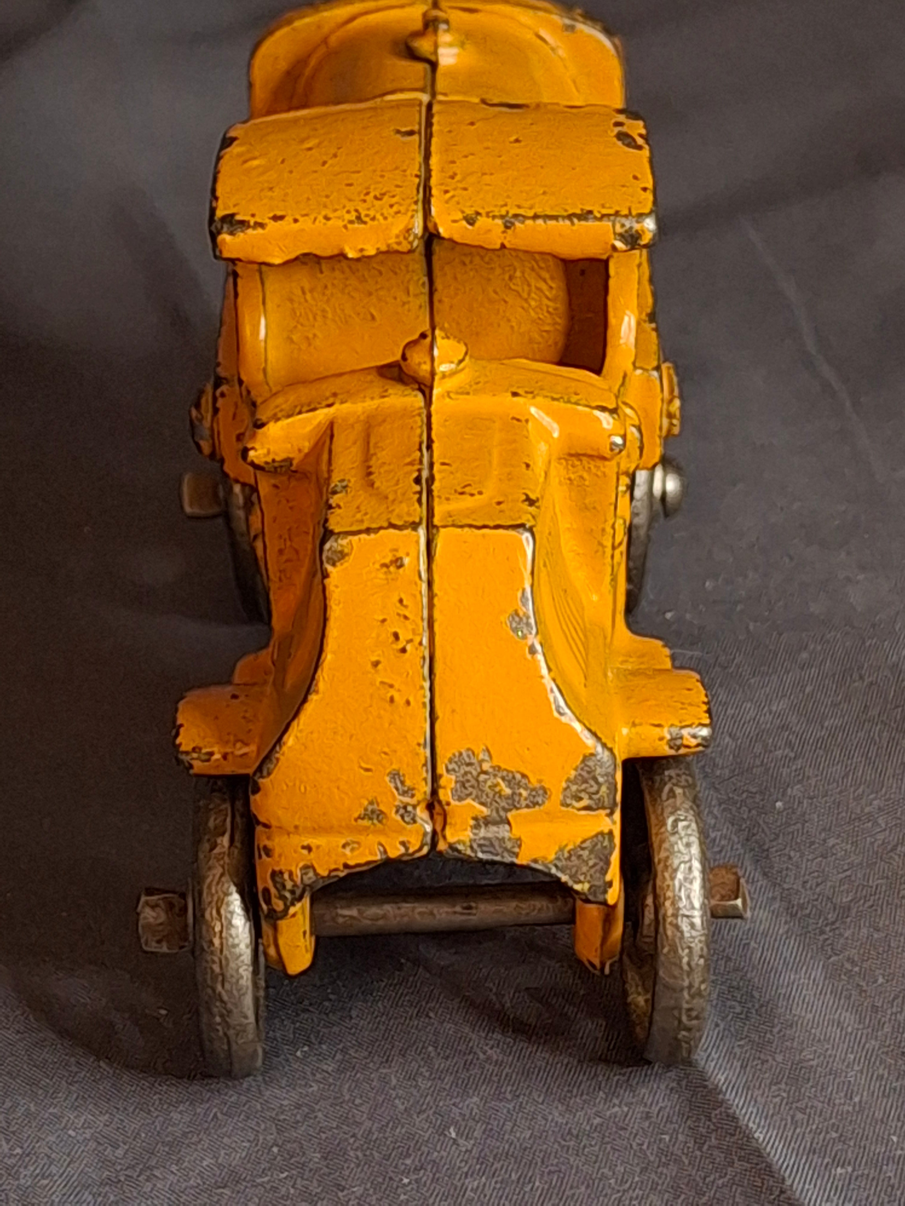 Antique Hubley Cast Iron Mack C-Cab Gas Tanker Truck - Original Orange Paint - c. 1930
