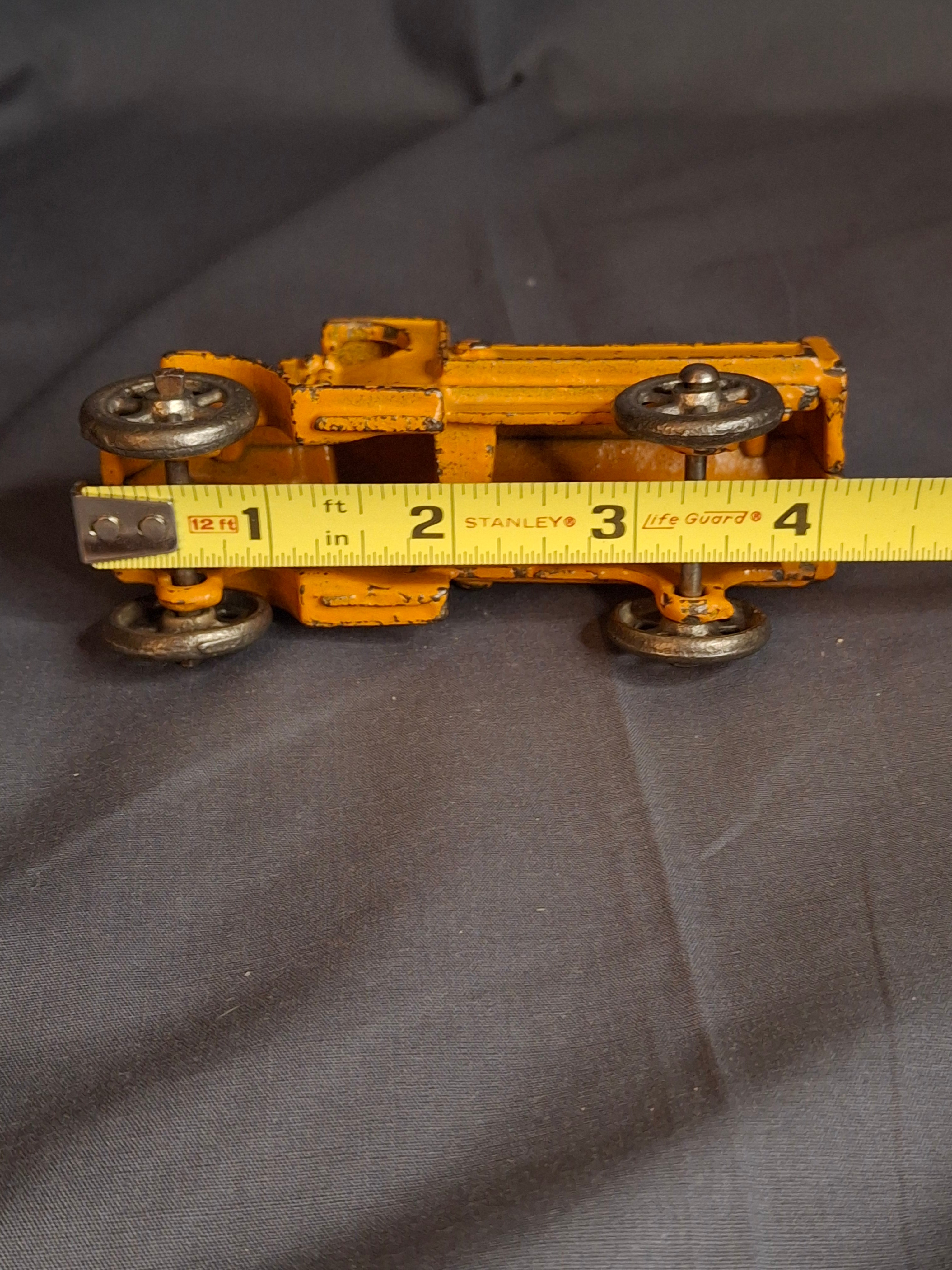Antique Hubley Cast Iron Mack C-Cab Gas Tanker Truck - Original Orange Paint - c. 1930
