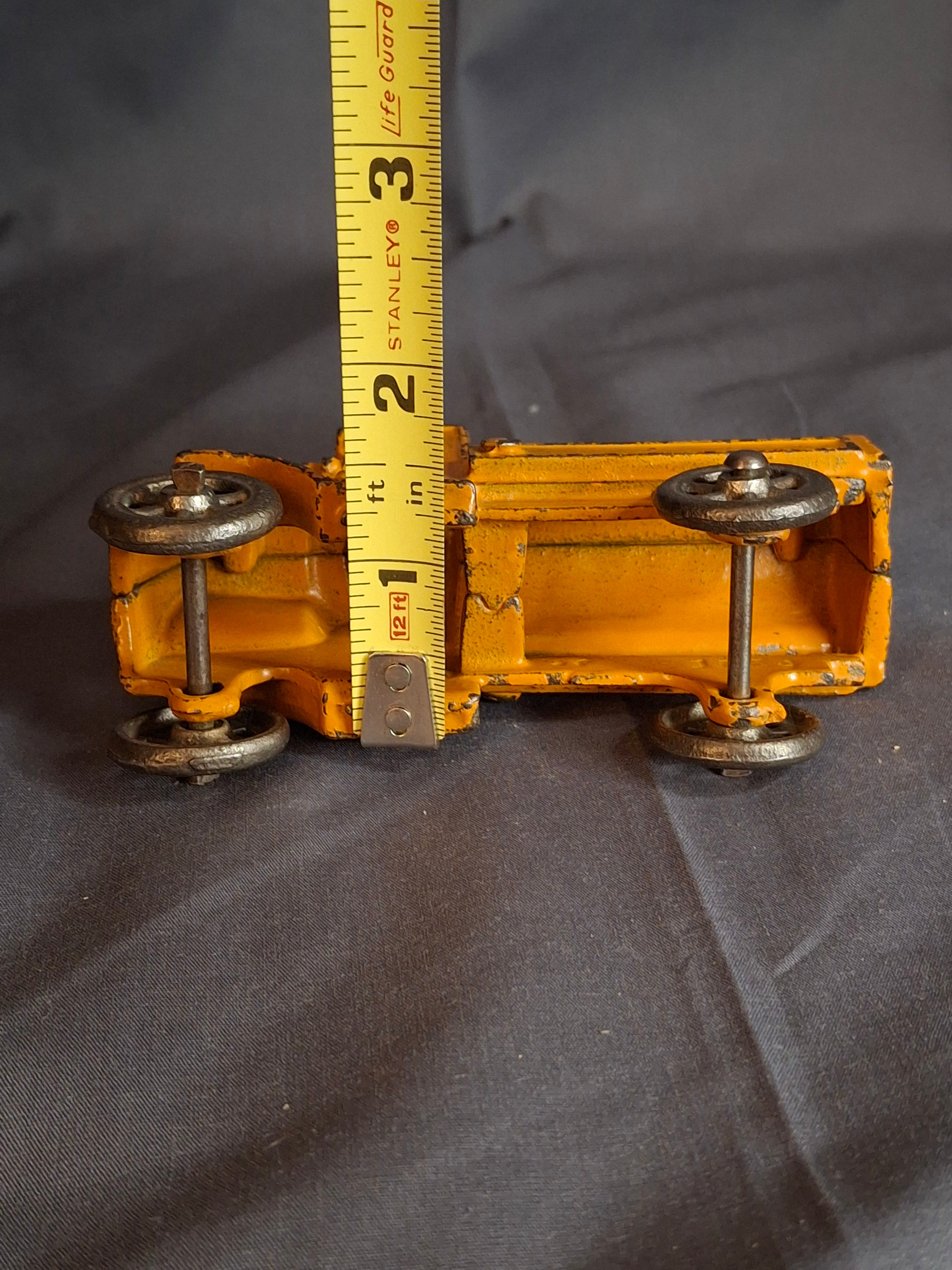 Antique Hubley Cast Iron Mack C-Cab Gas Tanker Truck - Original Orange Paint - c. 1930