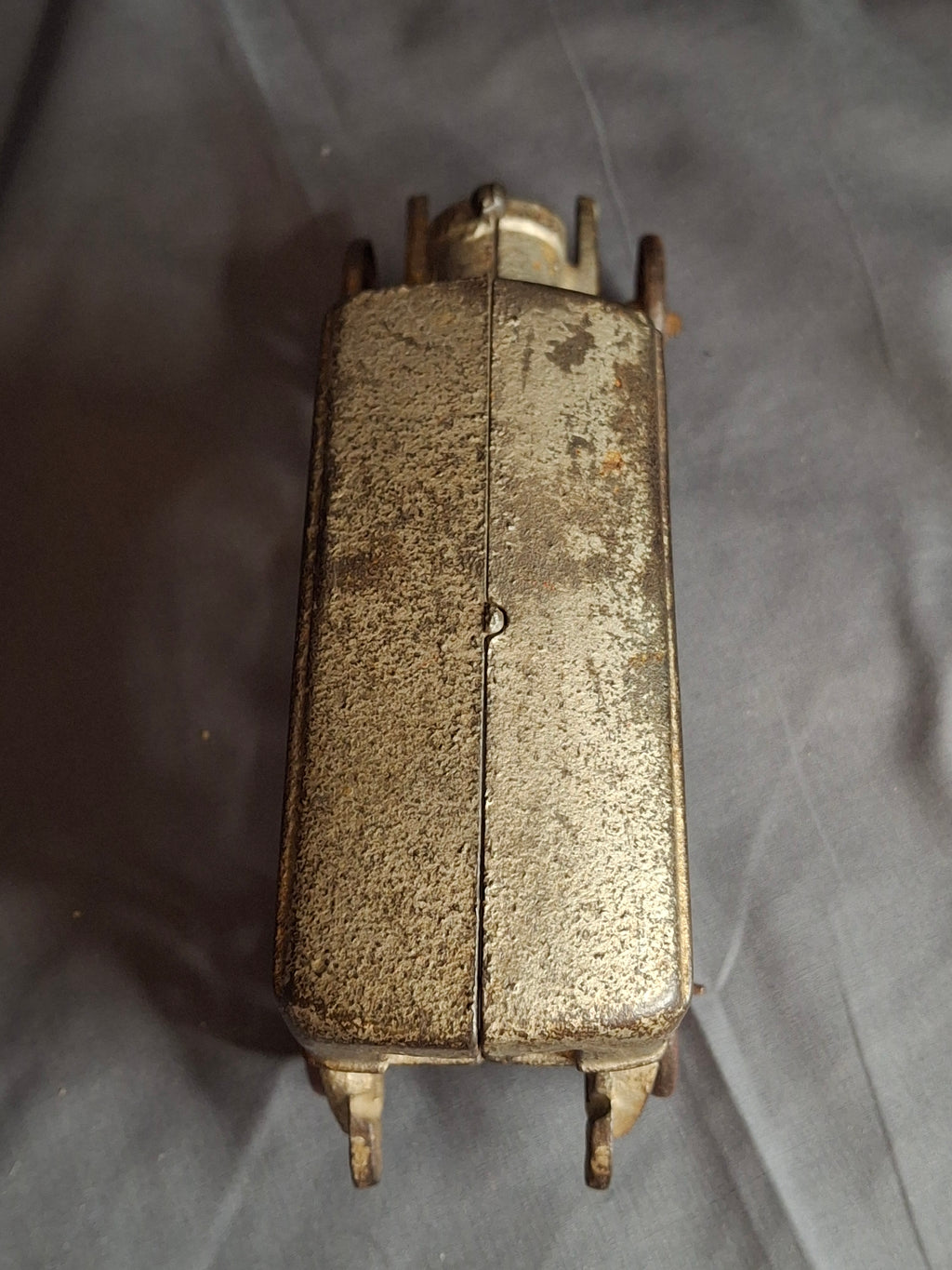 Antique 1920s Cast Iron Sedan Toy Car – Original Silver Paint – 6.5" Hubley / Kenton Era