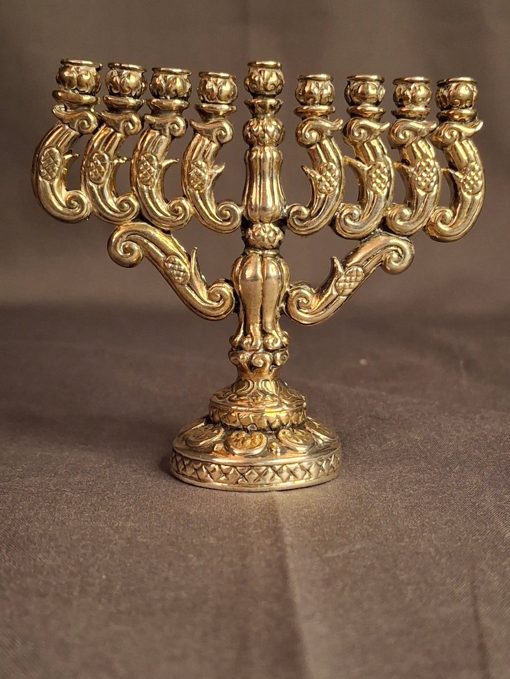 Vintage Miniature 925 Sterling Silver Hanukkah Menorah Hanukkiah 32g Judaica