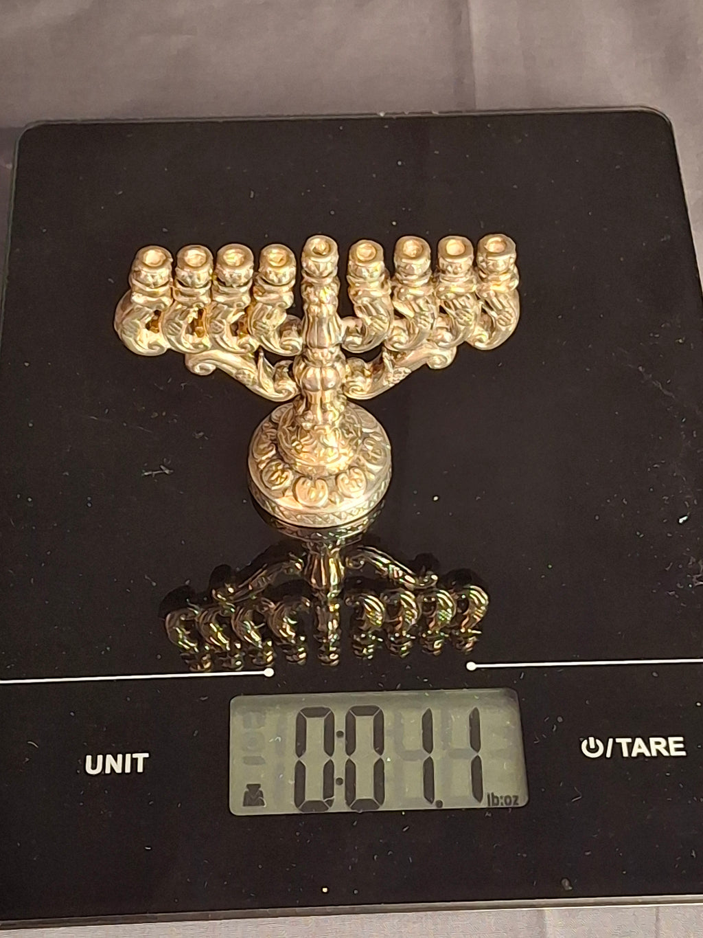 Vintage Miniature 925 Sterling Silver Hanukkah Menorah Hanukkiah 32g Judaica