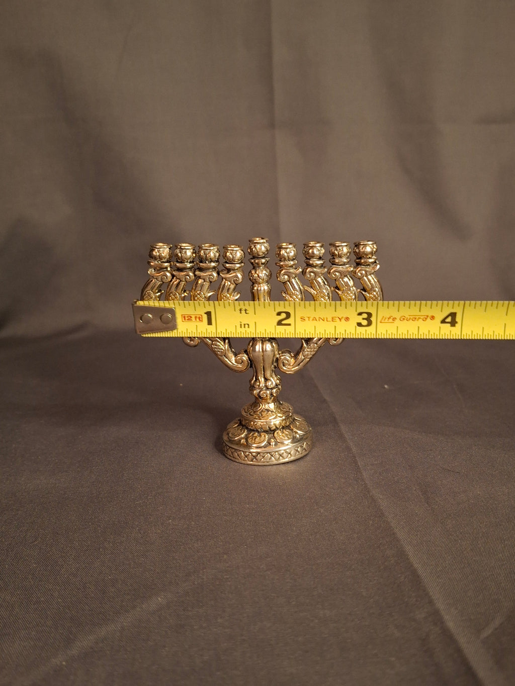 Vintage Miniature 925 Sterling Silver Hanukkah Menorah Hanukkiah 32g Judaica