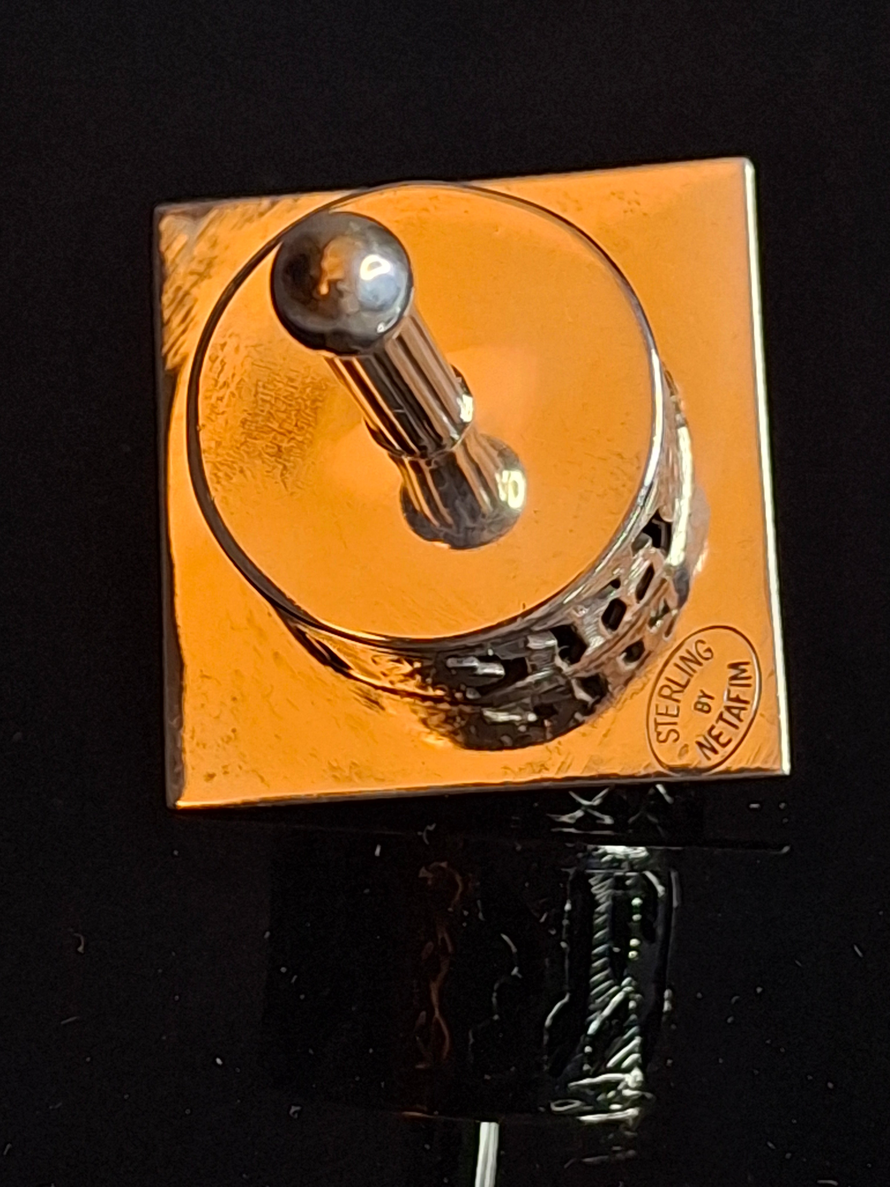 Vintage Netafim Sterling Silver Dreidel Israel Filigree Pierced Sevivon 23g