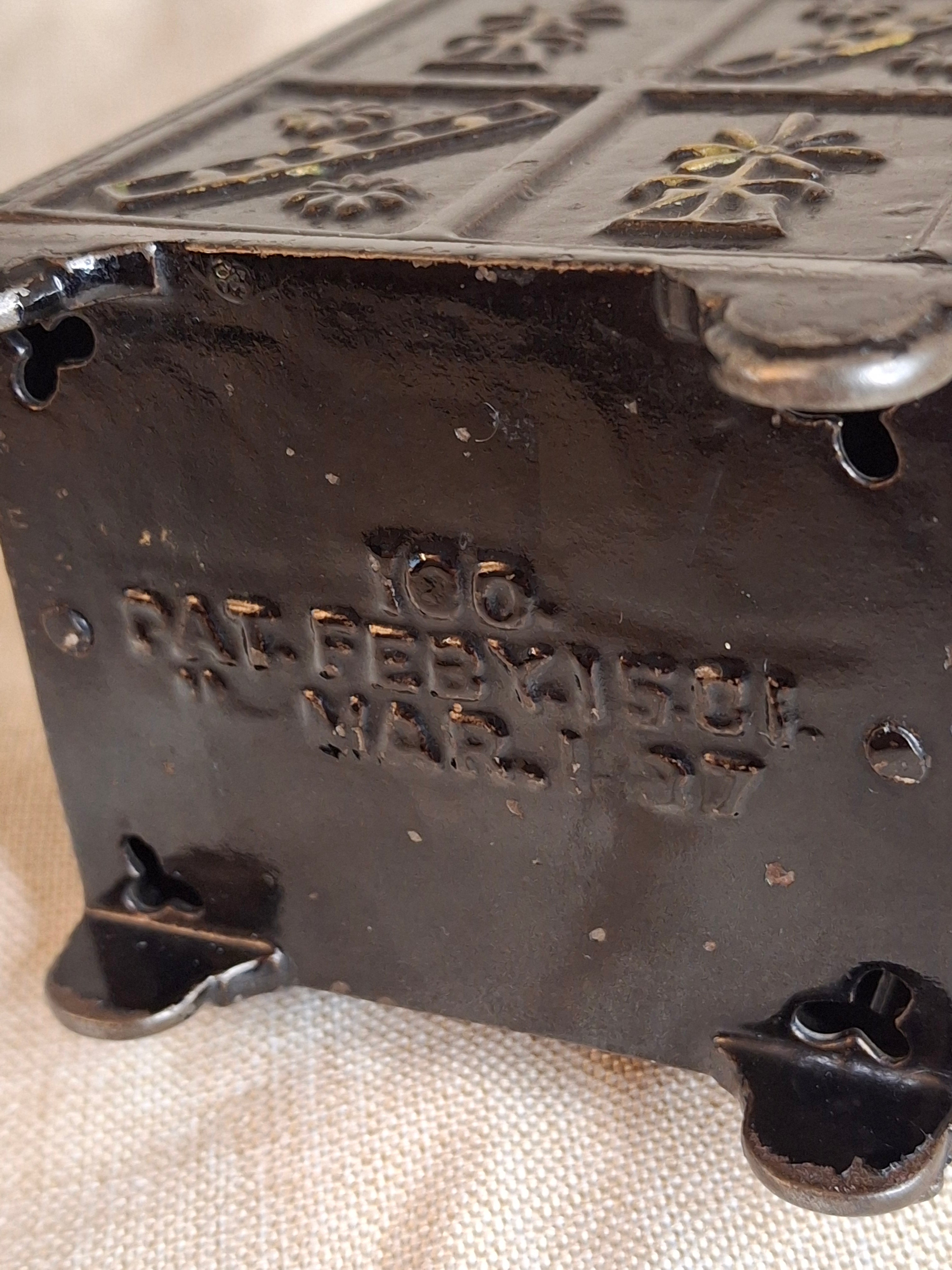 Antique Kyser & Rex Cast Iron Still Safe Bank Security Safe Deposit Working Lock Pat 1887 4"