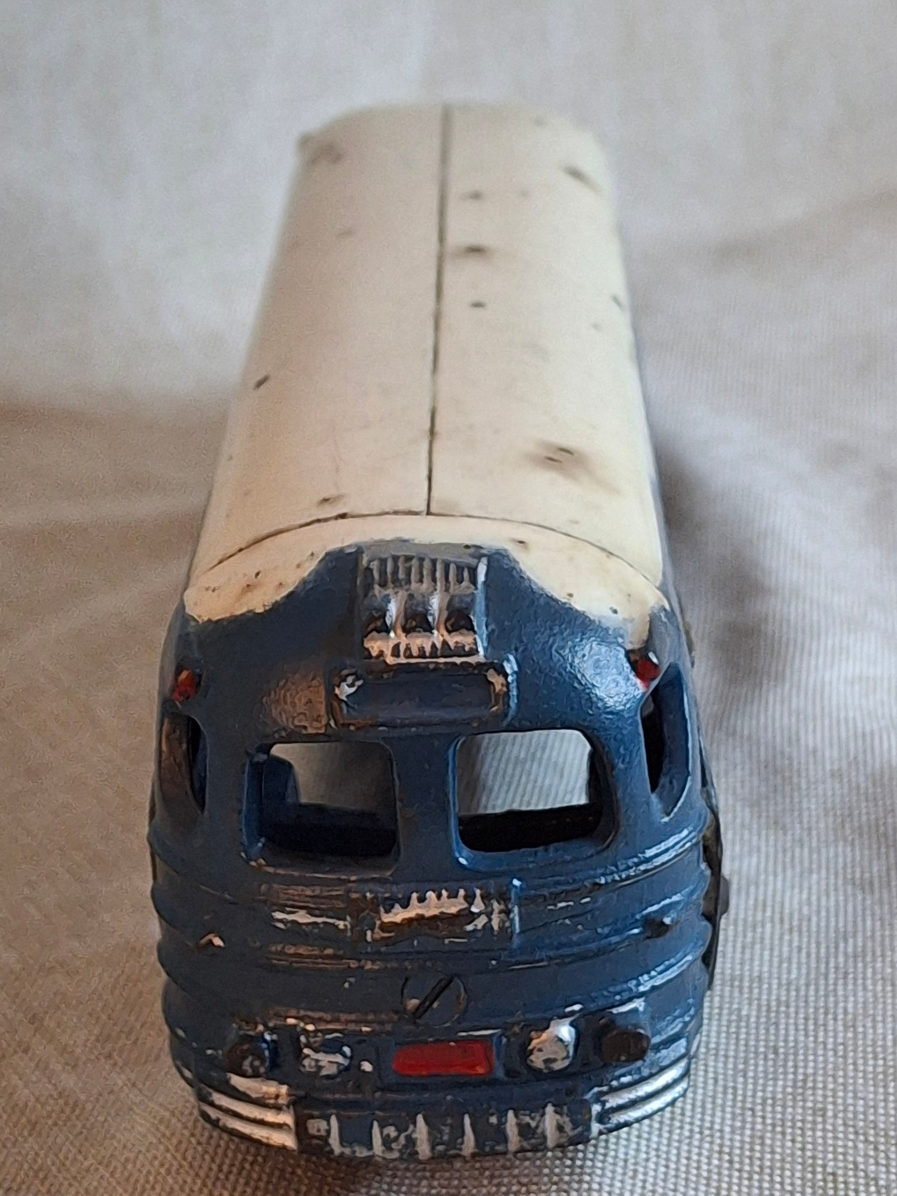 Vintage Arcade Cast Iron Greyhound Bus 9" Toy 1930s Blue 438B All Original
