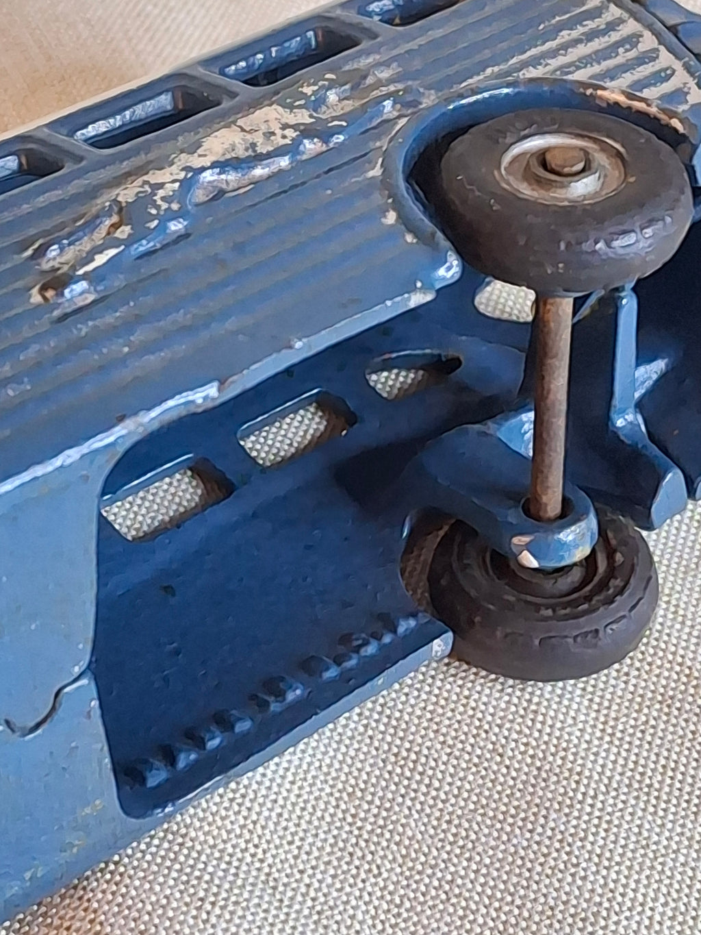 Vintage Arcade Cast Iron Greyhound Bus 9" Toy 1930s Blue 438B All Original
