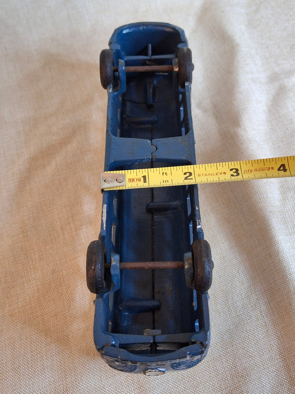Vintage Arcade Cast Iron Greyhound Bus 9" Toy 1930s Blue 438B All Original