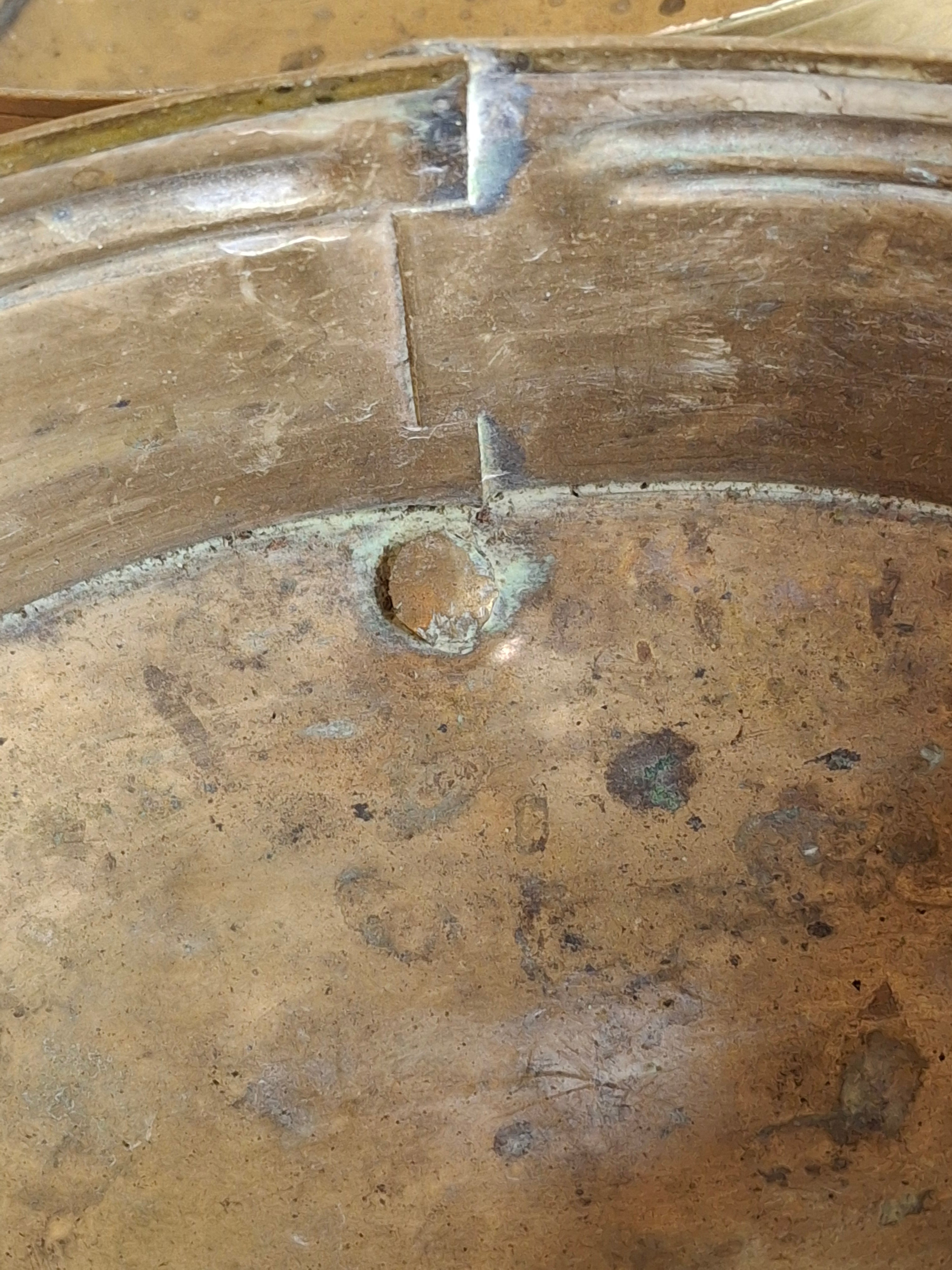 Antique 19th Century Oval Brass Tobacco Box – Hinged Keepsake or Trinket Casket