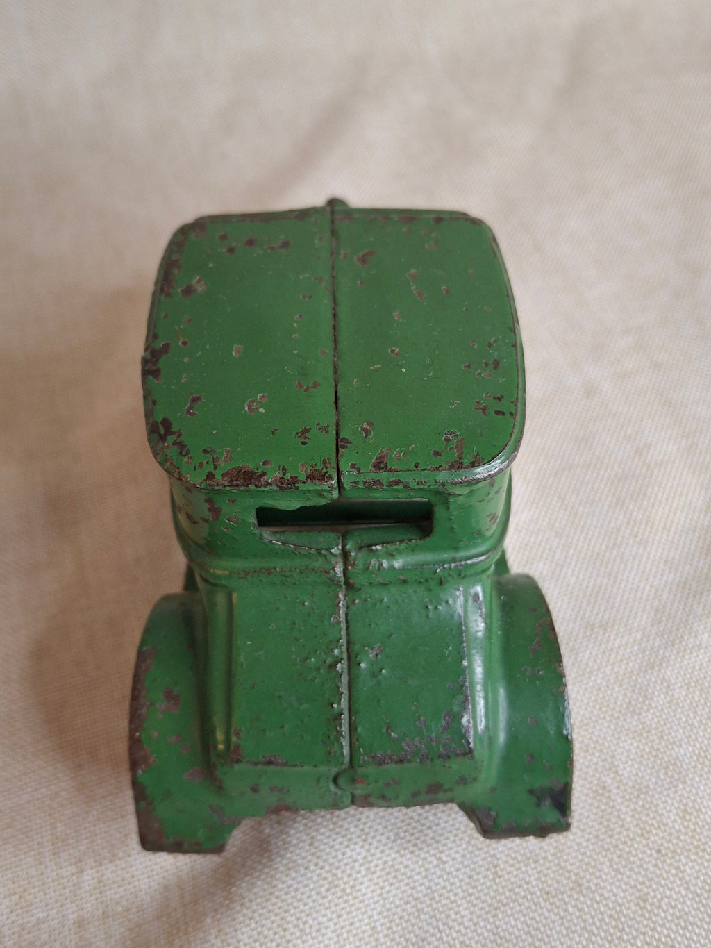 Antique Arcade Cast Iron Ford Model A Coupe Green Toy Car 5" Freeport ILL 1920s