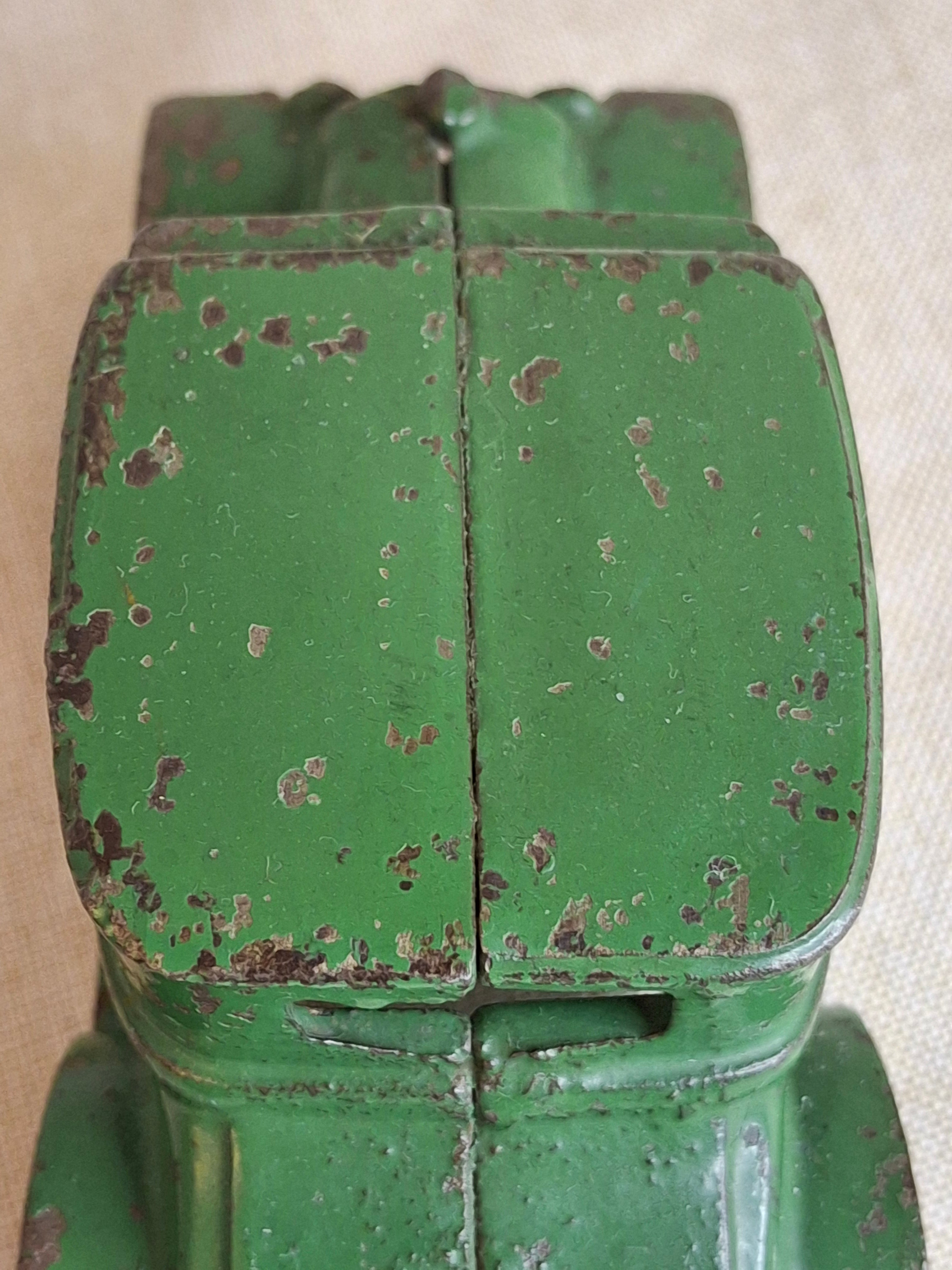 Antique Arcade Cast Iron Ford Model A Coupe Green Toy Car 5" Freeport ILL 1920s