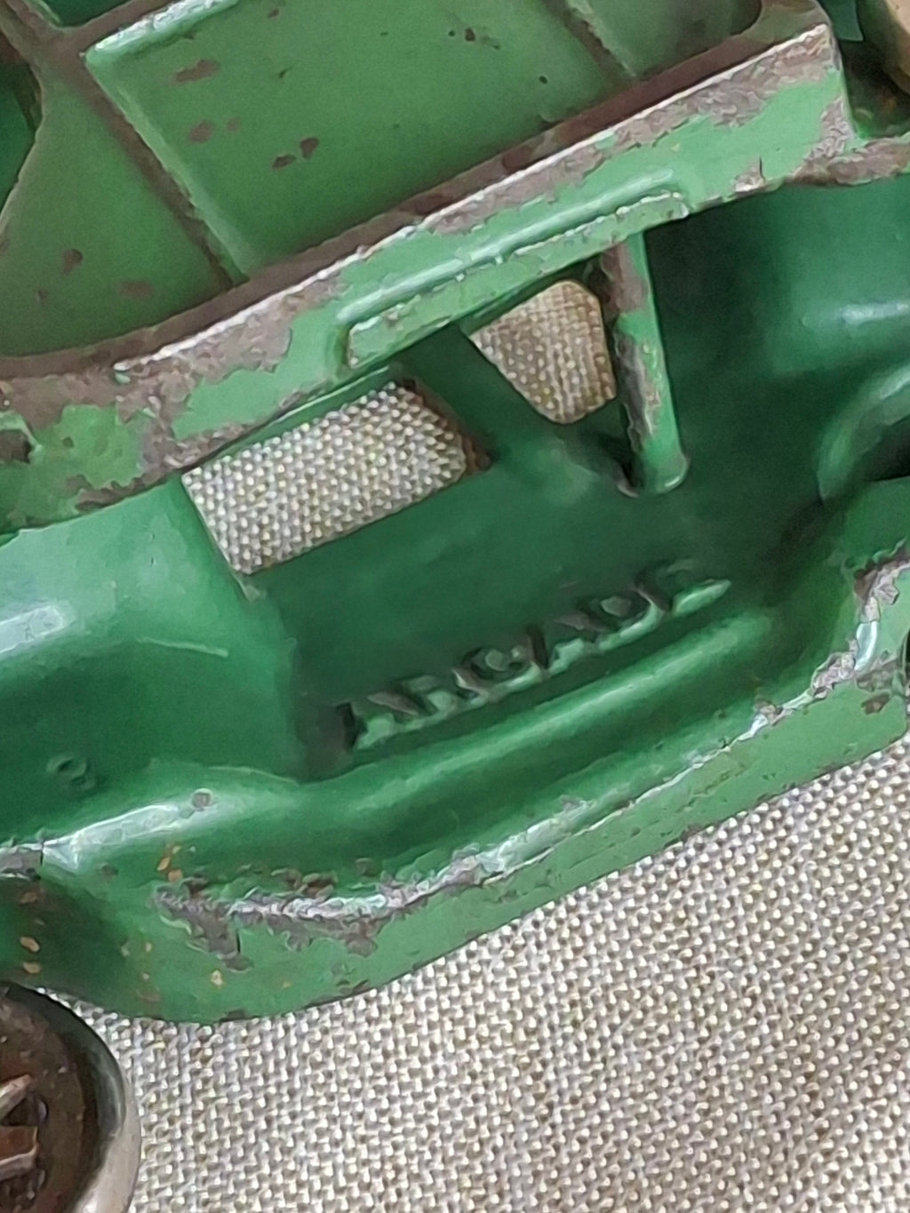 Antique Arcade Cast Iron Ford Model A Coupe Green Toy Car 5" Freeport ILL 1920s