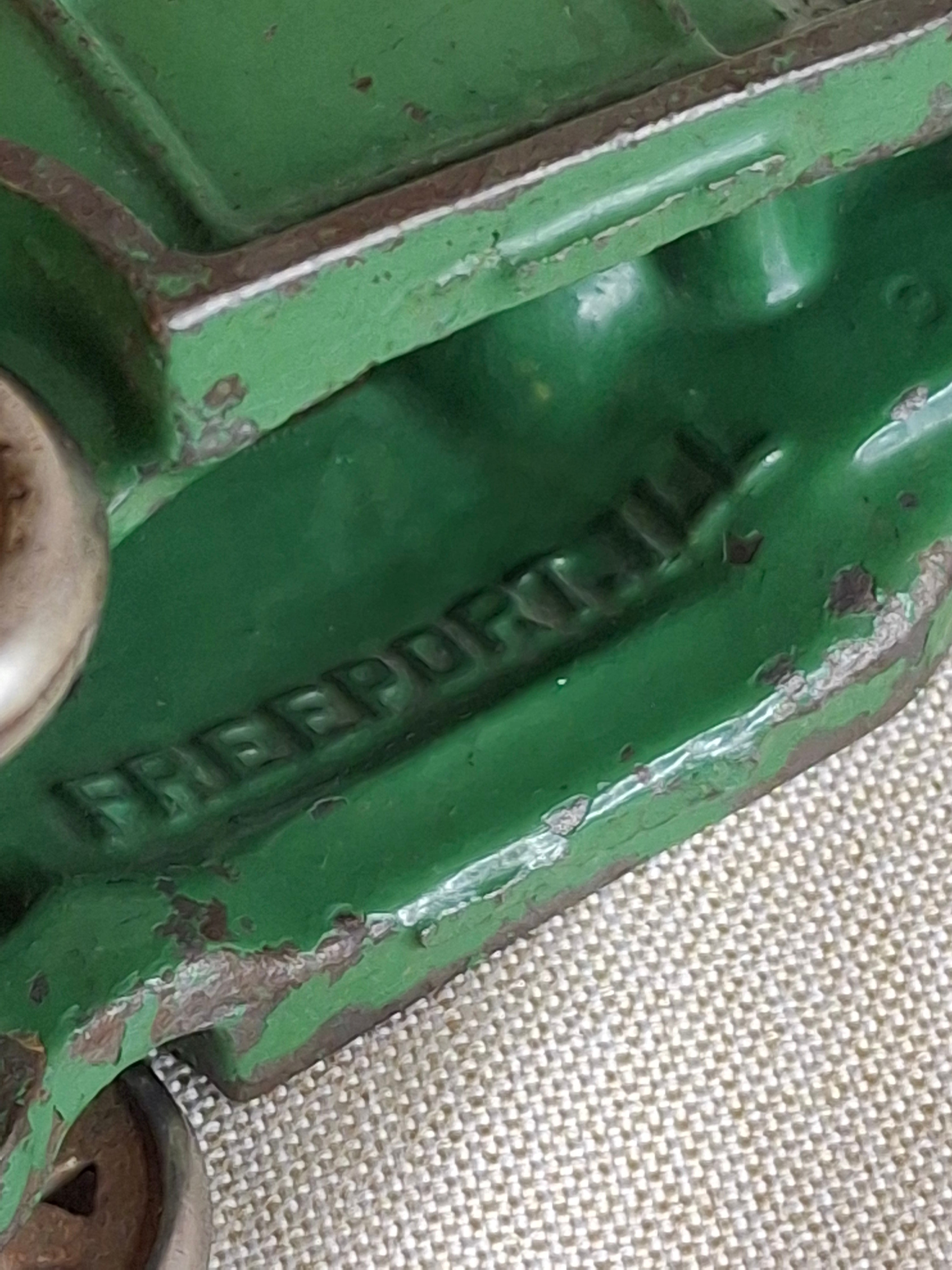 Antique Arcade Cast Iron Ford Model A Coupe Green Toy Car 5" Freeport ILL 1920s