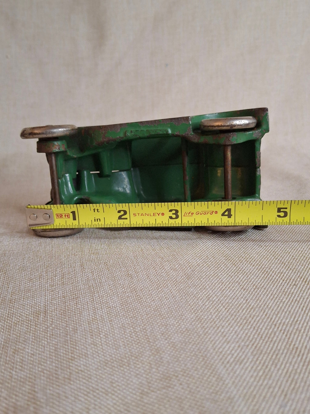 Antique Arcade Cast Iron Ford Model A Coupe Green Toy Car 5" Freeport ILL 1920s