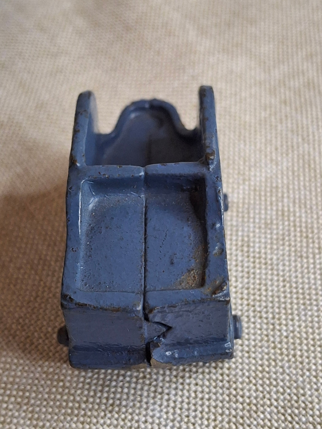 Antique Pre-War Kilgore Cast Iron Toy Floor Train Set – 3 Pieces Blue Paint