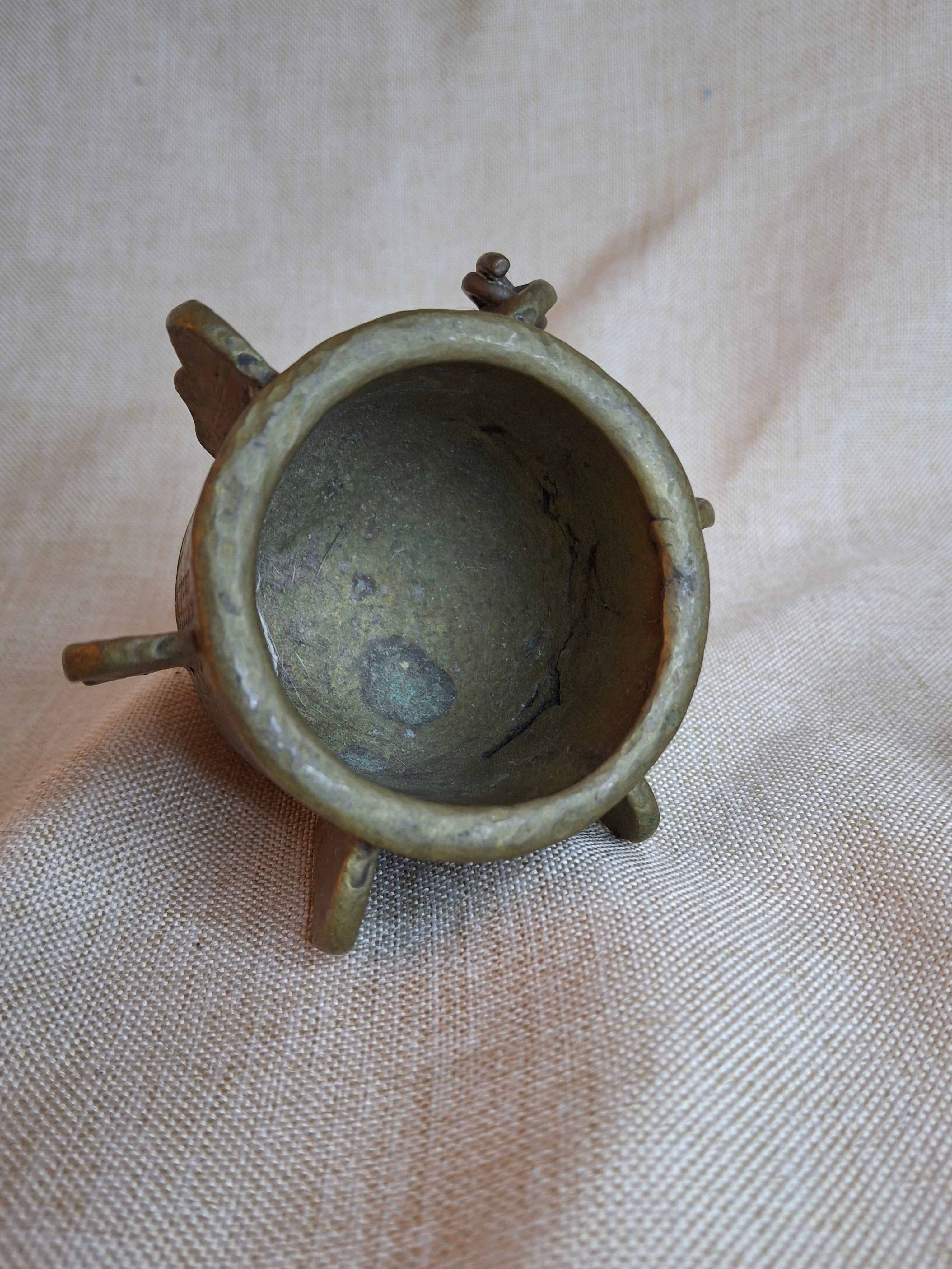16th or 17th C? Spanish Renaissance Bronze Mortar and Pestle Ribbed Fin Judaica Antiquity