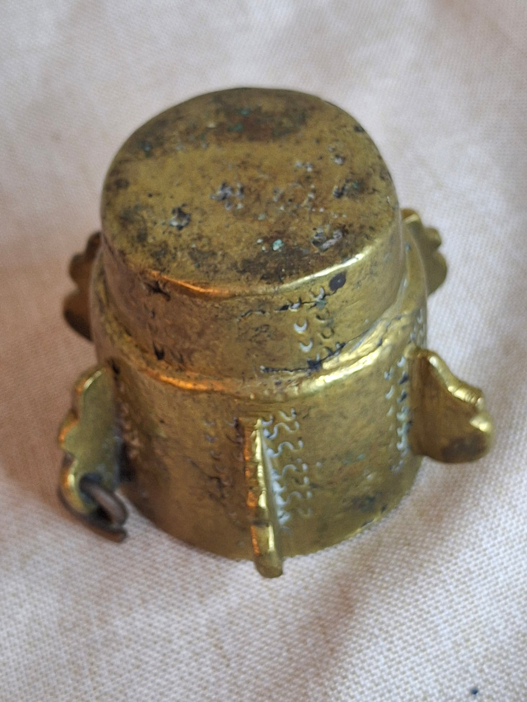 16th or 17th C? Spanish Renaissance Bronze Mortar and Pestle Ribbed Fin Judaica Antiquity