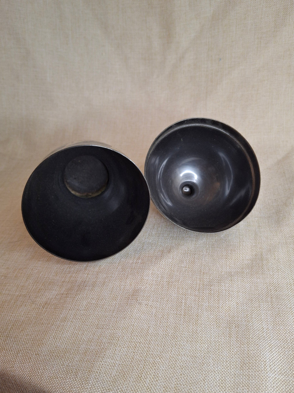 Vintage Brutalist Brass Etrog Box Pod Holder Israel Judaica Mid Century Modern 5.5"