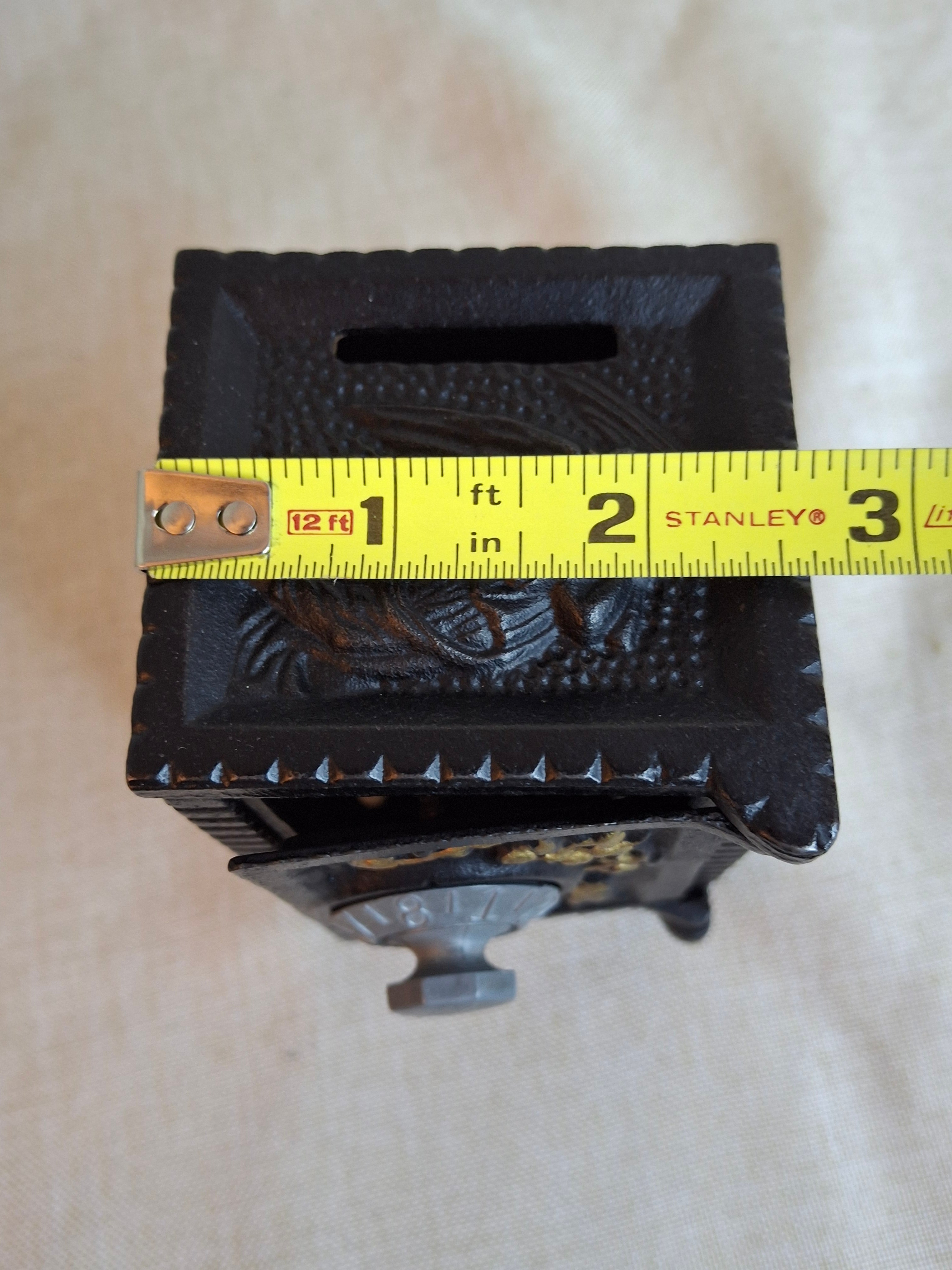 Antique Kenton Toys Cast Iron "Angel" Safe Still Bank 1911 Boy Dog Combination