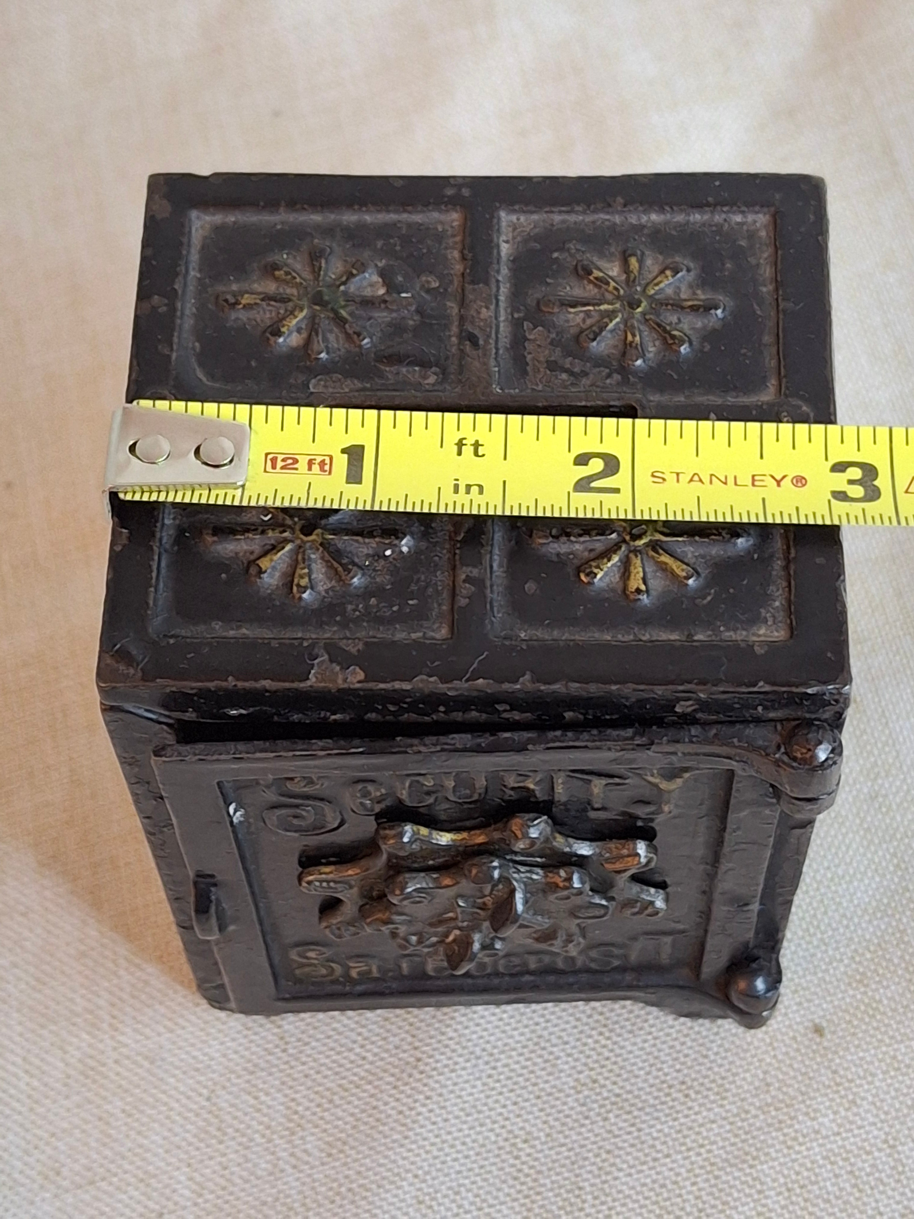 Antique Kyser & Rex Cast Iron Still Safe Bank Security Safe Deposit Working Lock Pat 1887 4"