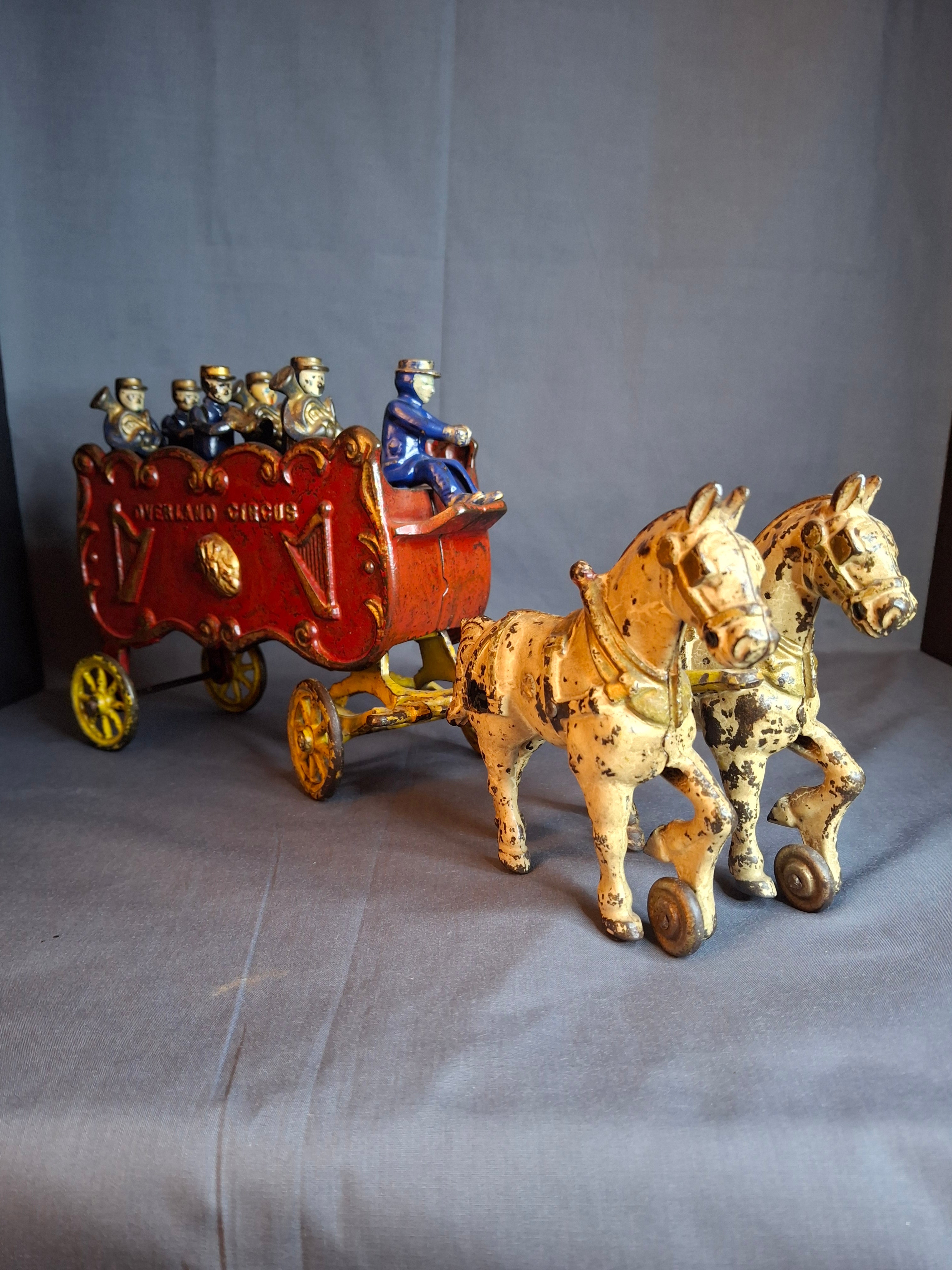 Antique Kenton Overland Circus Band Wagon Cast Iron Toy Original Paint Prewar