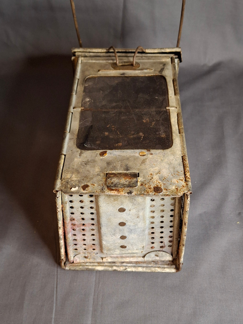 Antique WWI Stonebridge Folding Lantern 1906 Pat US Army Medical Corps Trench Light Mica Windows