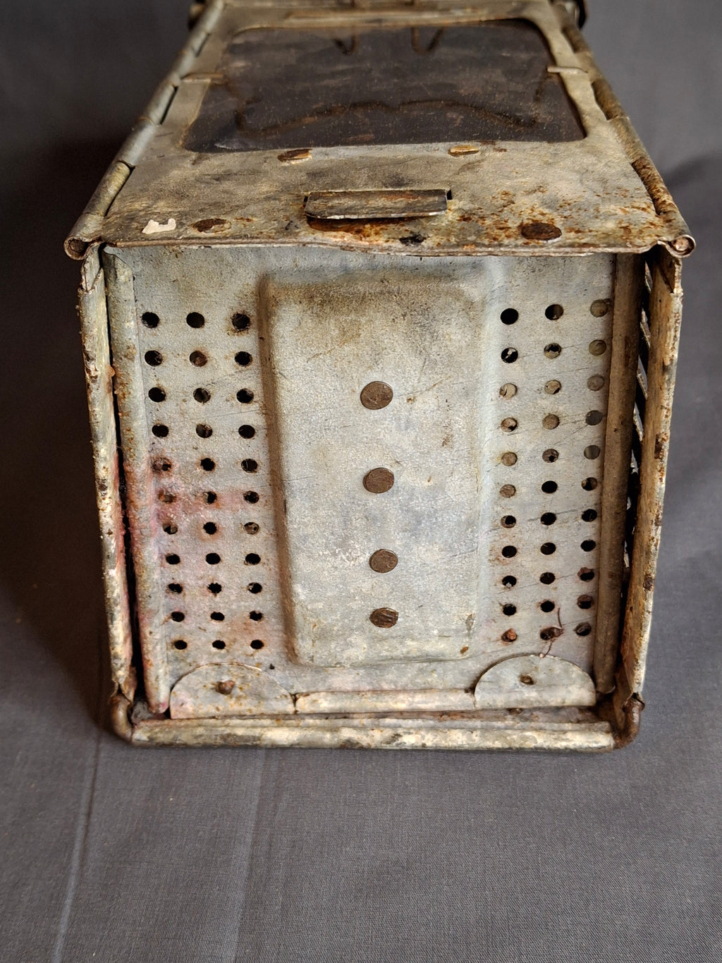 Antique WWI Stonebridge Folding Lantern 1906 Pat US Army Medical Corps Trench Light Mica Windows