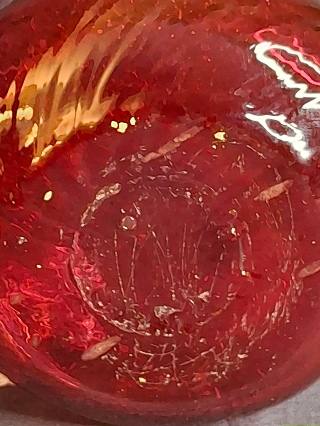 Antique Victorian Cranberry Glass Mini Pitcher Swirl Optic Hand Blown Clear Applied Handle 3.75"