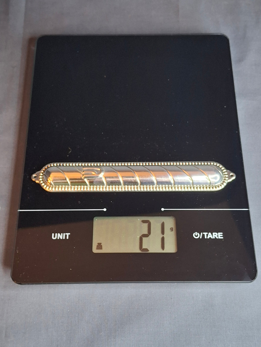 Vintage Masorett Israel Sterling Silver 925 Mezuzah Case Diagonal Ribbed Beaded