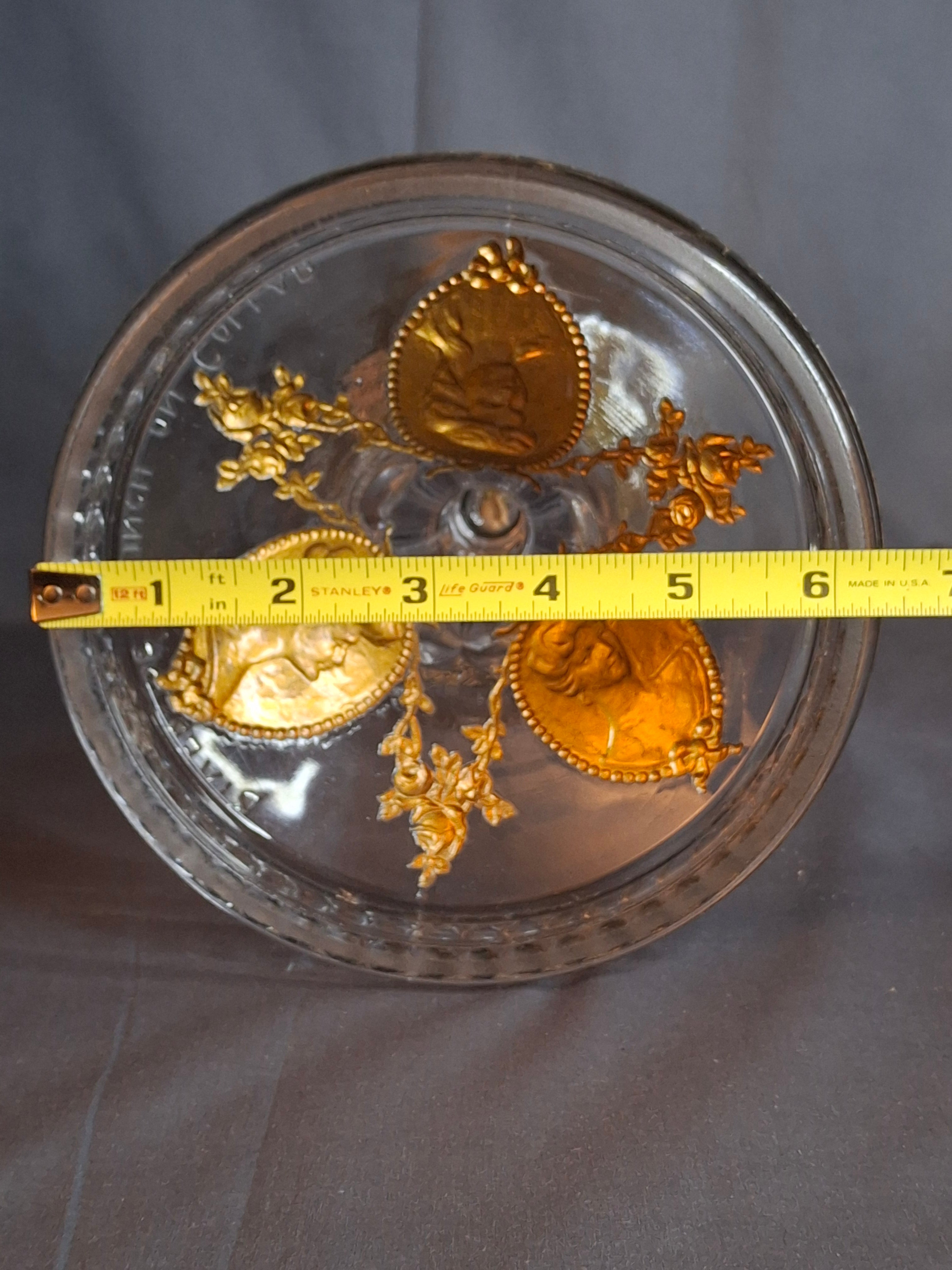Antique EAPG Riverside Glass No. 423 Empress Kerosene Lamp Gold Intaglio Base 11.75" c.1894
