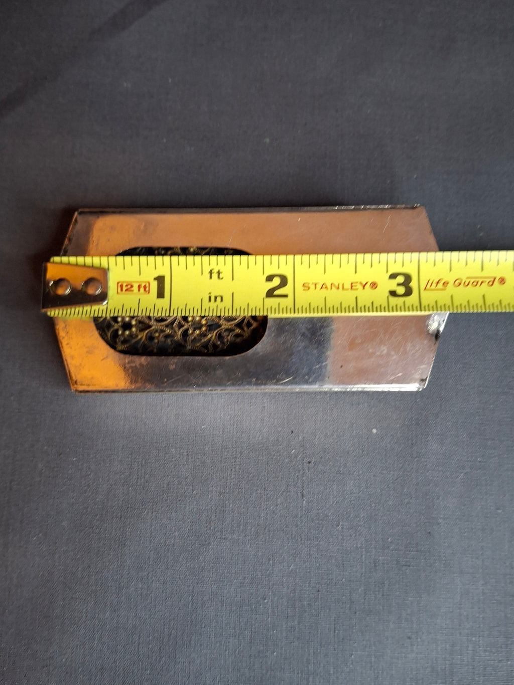 Vintage Israel Sterling Silver 925 Filigree Mezuzah Case Tiger's Eye Stone Judaica