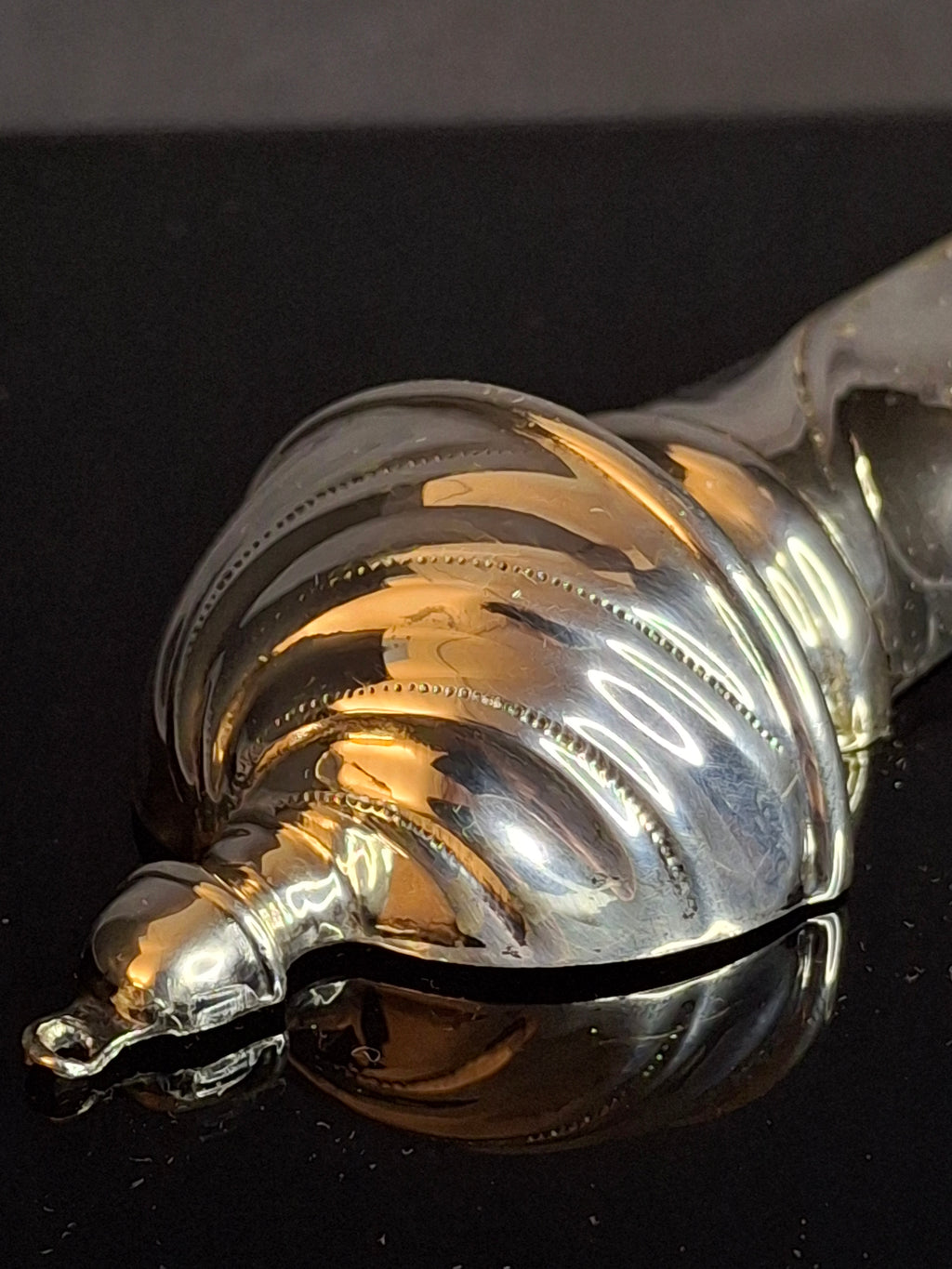 Vintage HAZORFIM Israel 925 Sterling Silver MEZUZAH Case, Spiral Swirl Repousse